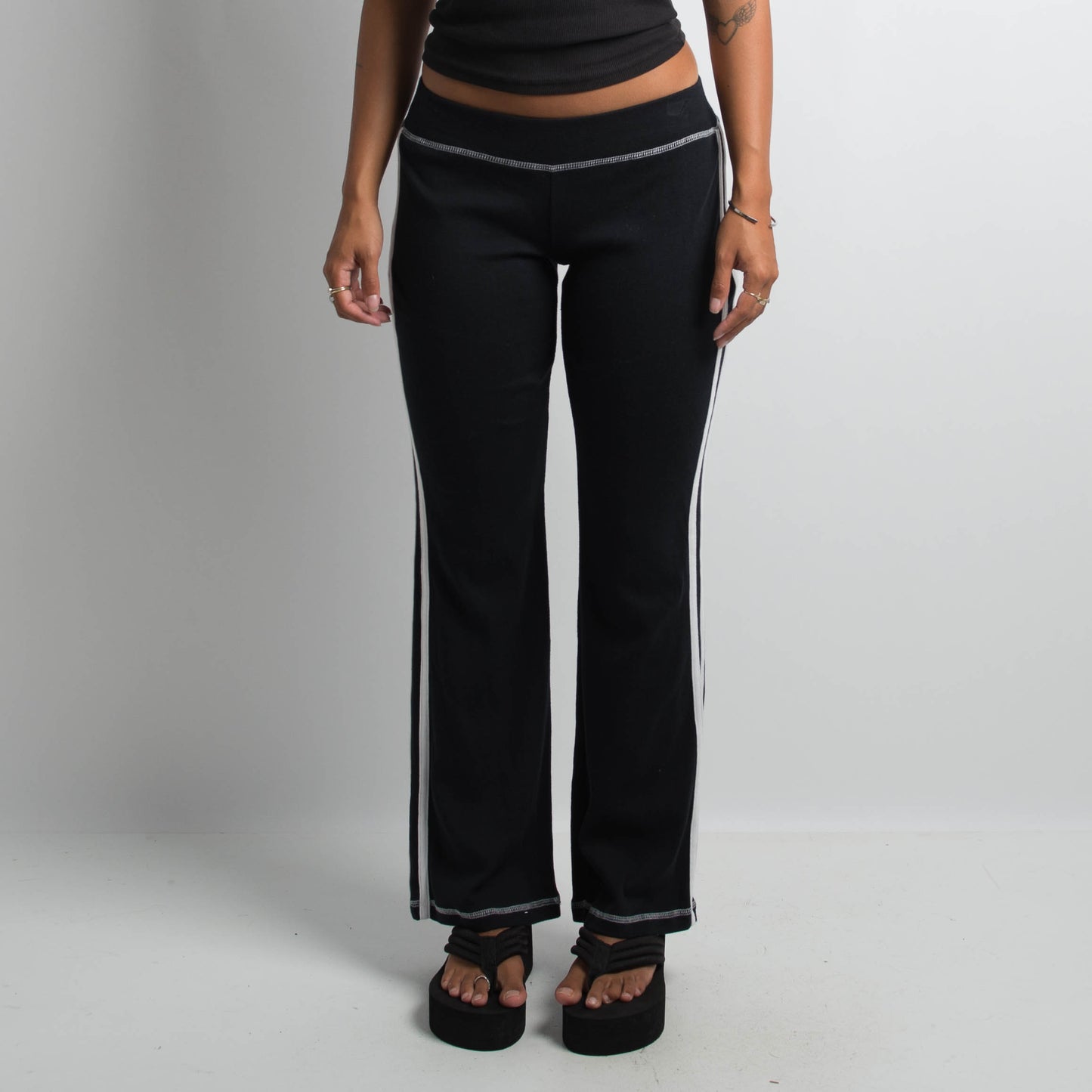 BLACK BOOTCUT LOUNGE PANTS