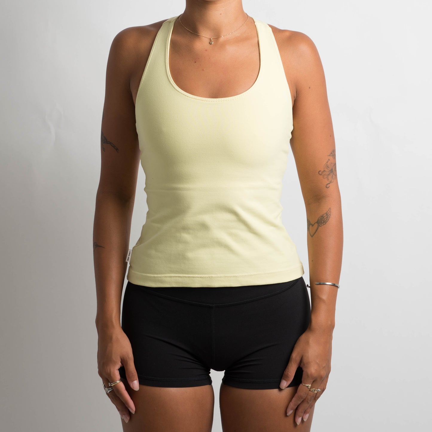 PALE YELLOW ACTIVEWEAR TOP