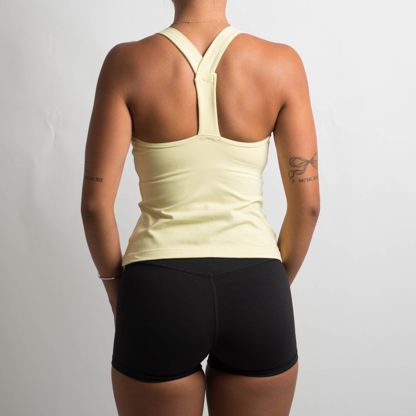 PALE YELLOW ACTIVEWEAR TOP