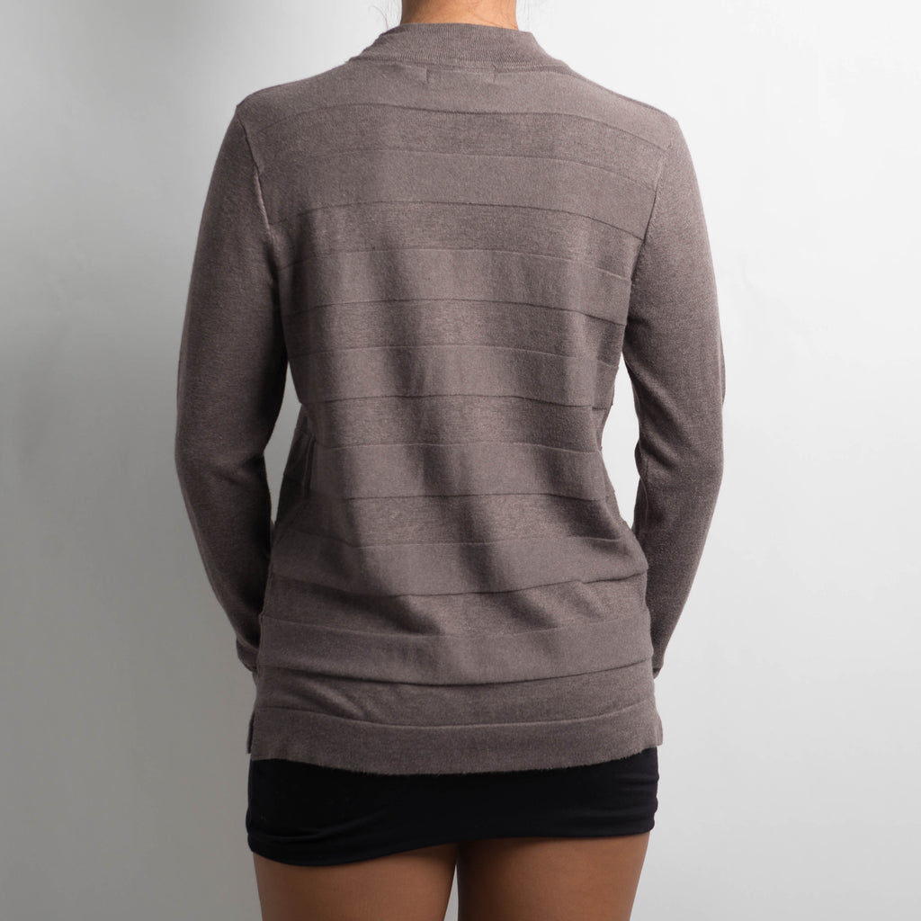 SOFT STRIPED MOCKNECK TOP
