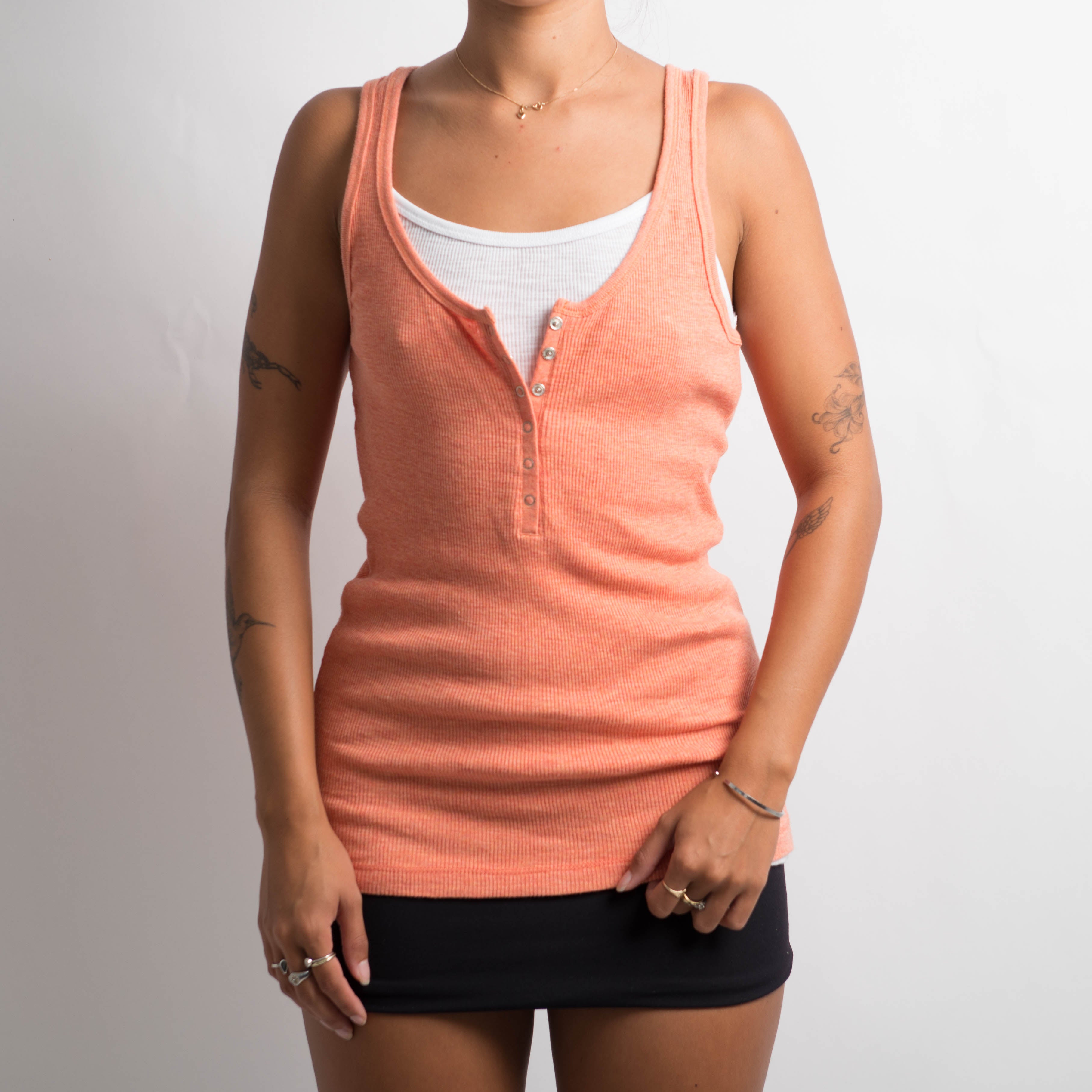 ORANGE LAYERED TANK TOP