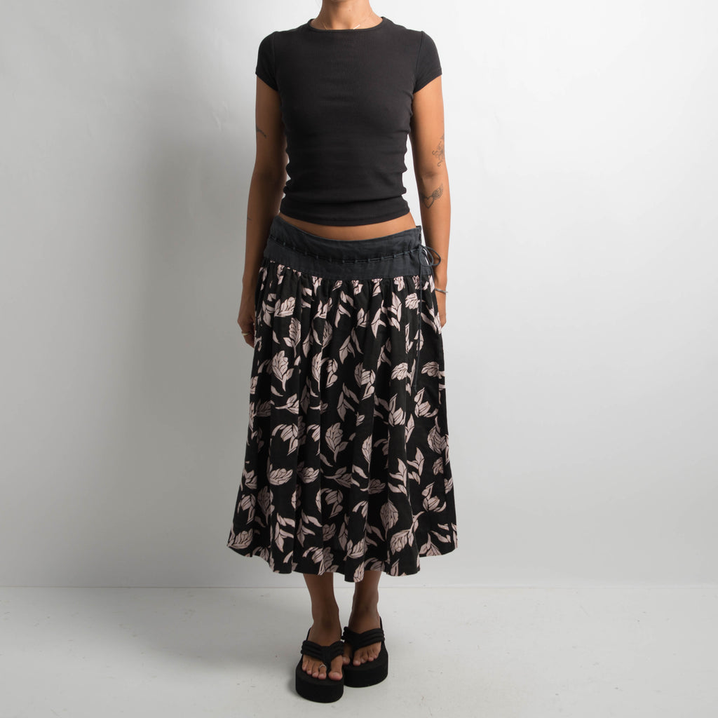 FLORAL LINEN SKIRT