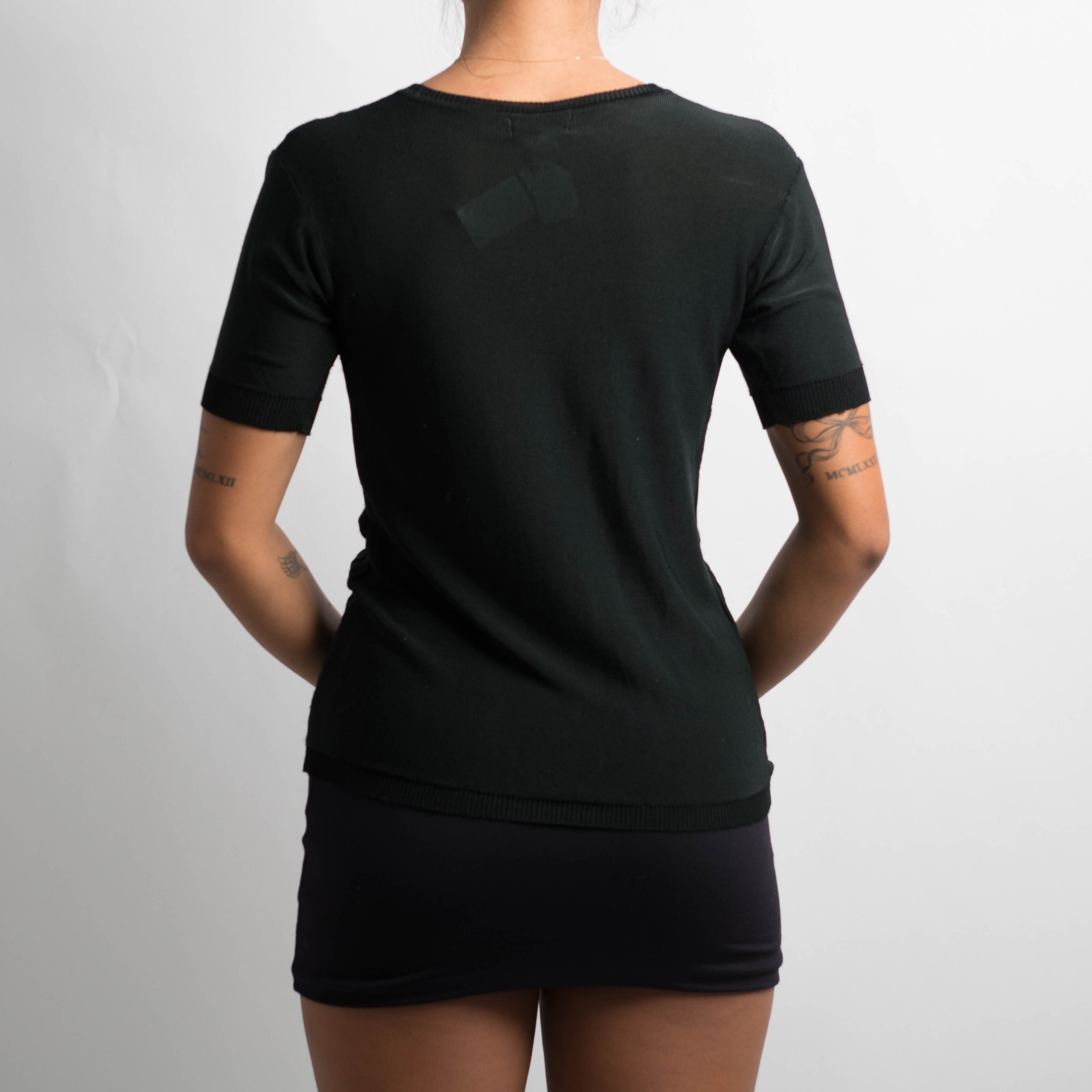 BLACK KNIT TSHIRT