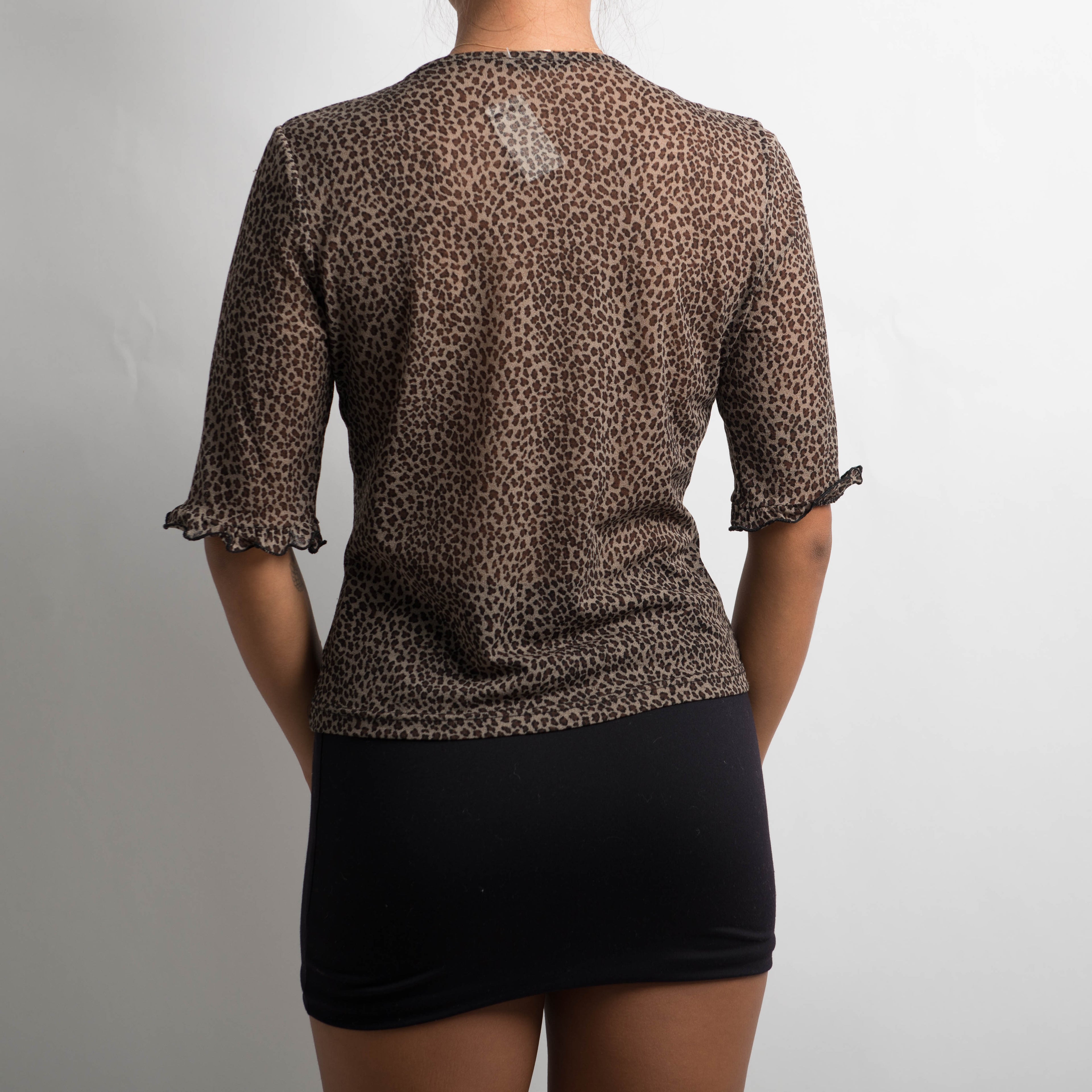 MESH ANIMAL PRINT TOP