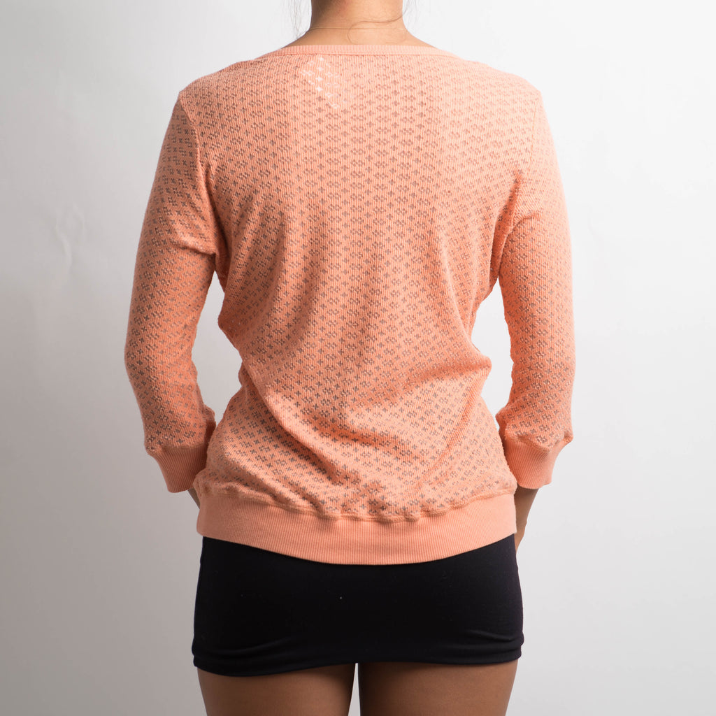 PEACH LONG SLEEVE TOP