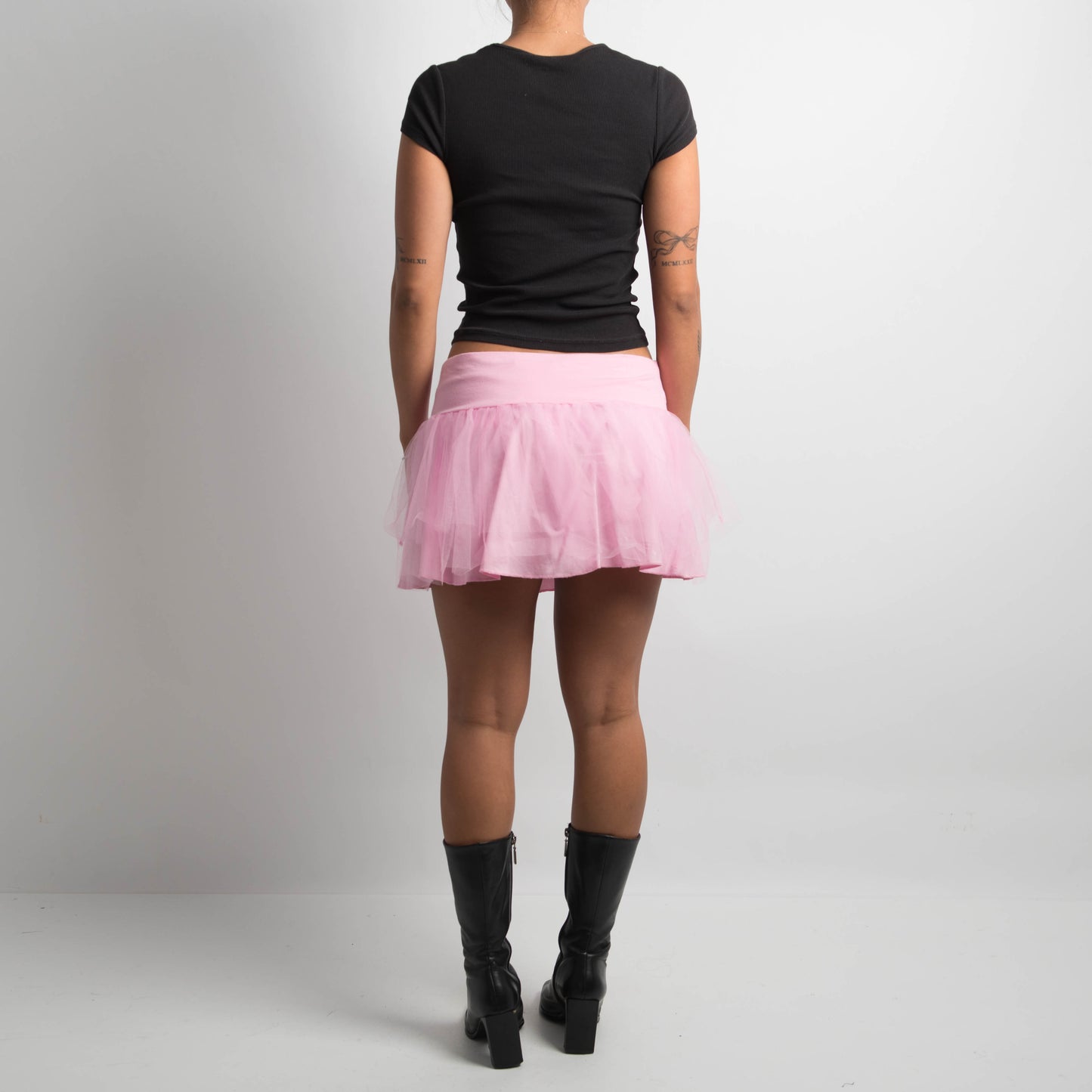 PINK TULLE MINI SKIRT