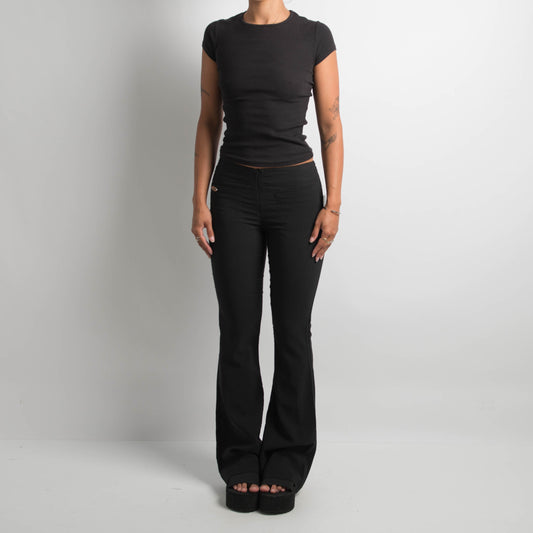 BLACK BOOTCUT TROUSERS