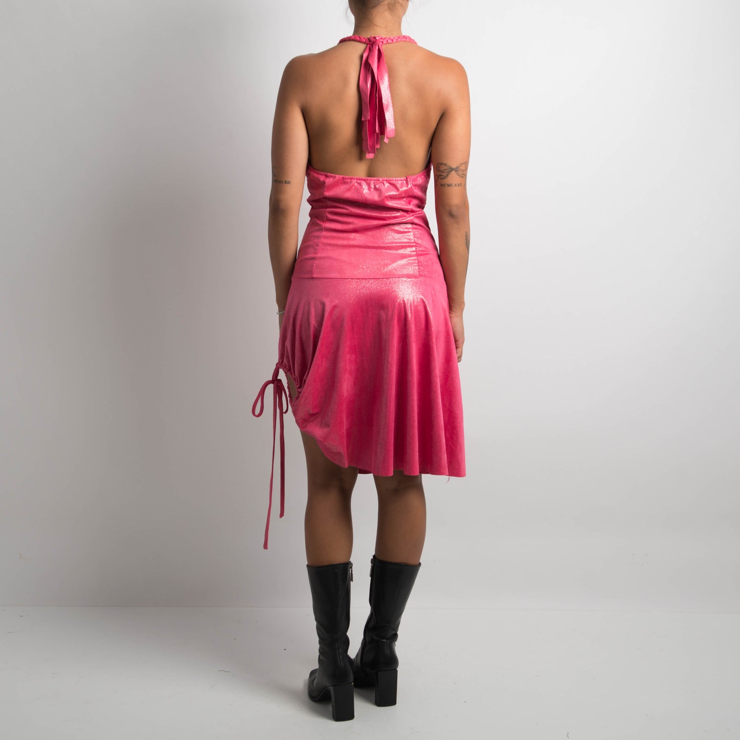 PINK HALTERNECK DRESS