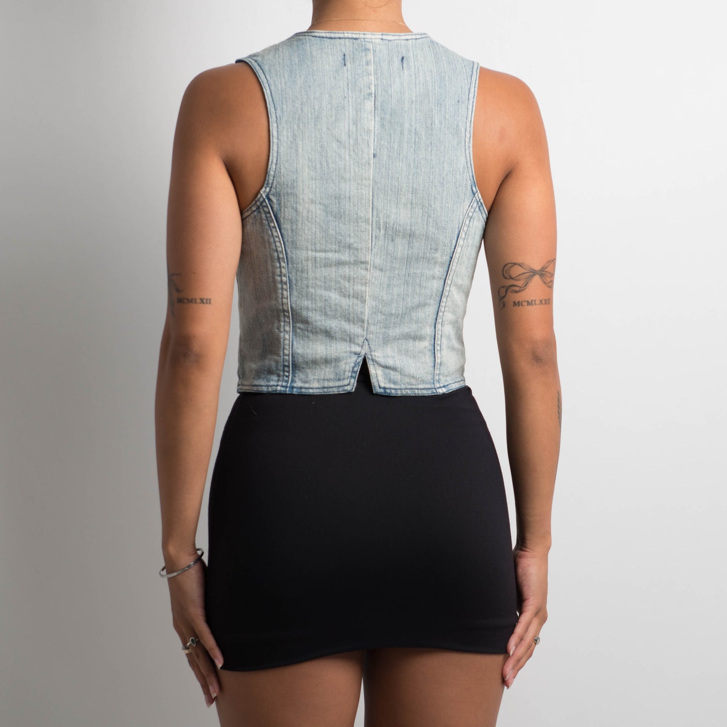 LIGHT WASH DENIM WAISTCOAT VEST