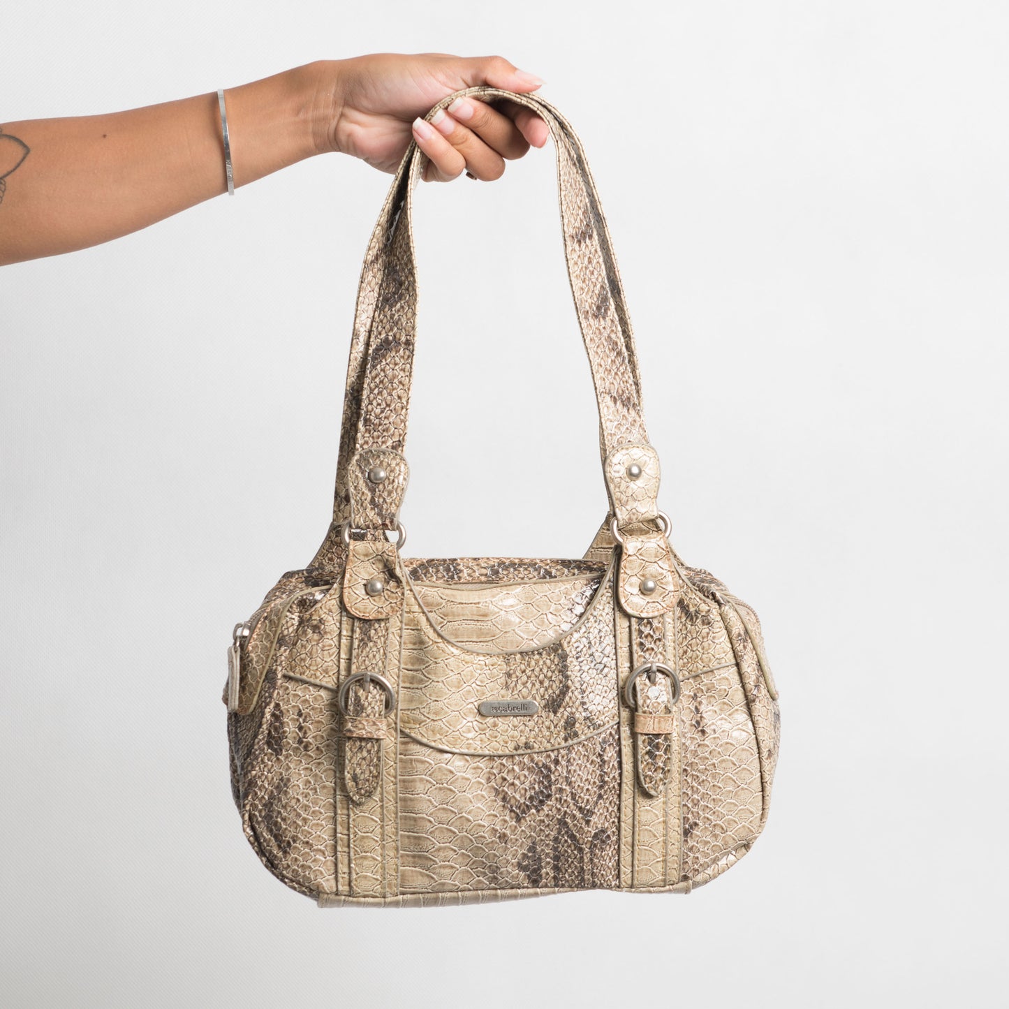 SNAKESKIN PATTERN HANDBAG