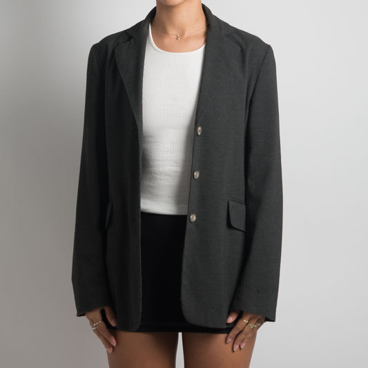 CHARCOAL GREY LONGLINE BLAZER