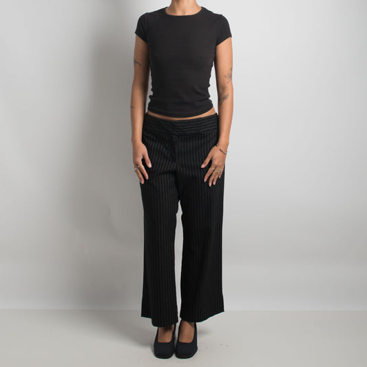 PINSTRIPE CROP TROUSERS