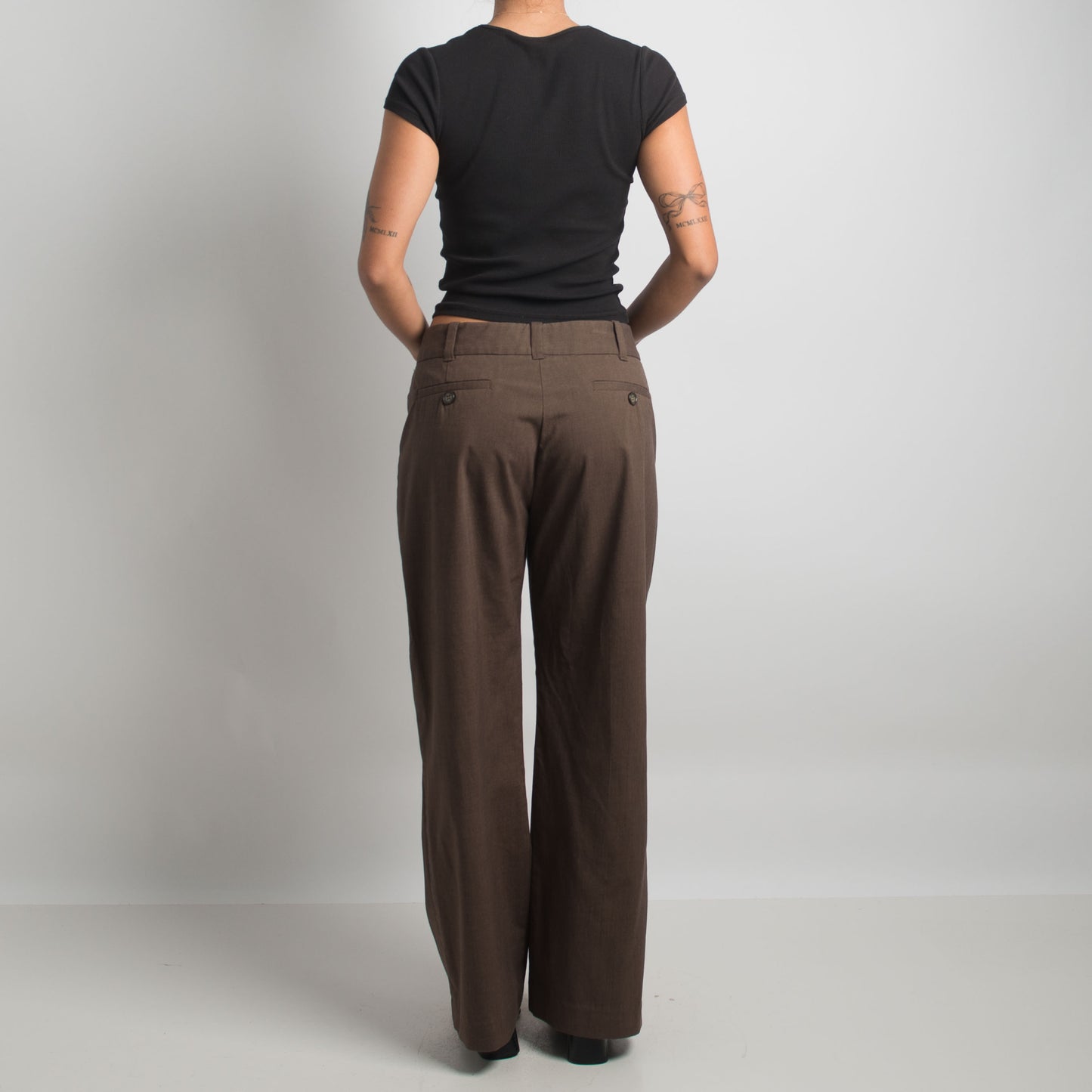 PANTALON BOOTCUT MARRON