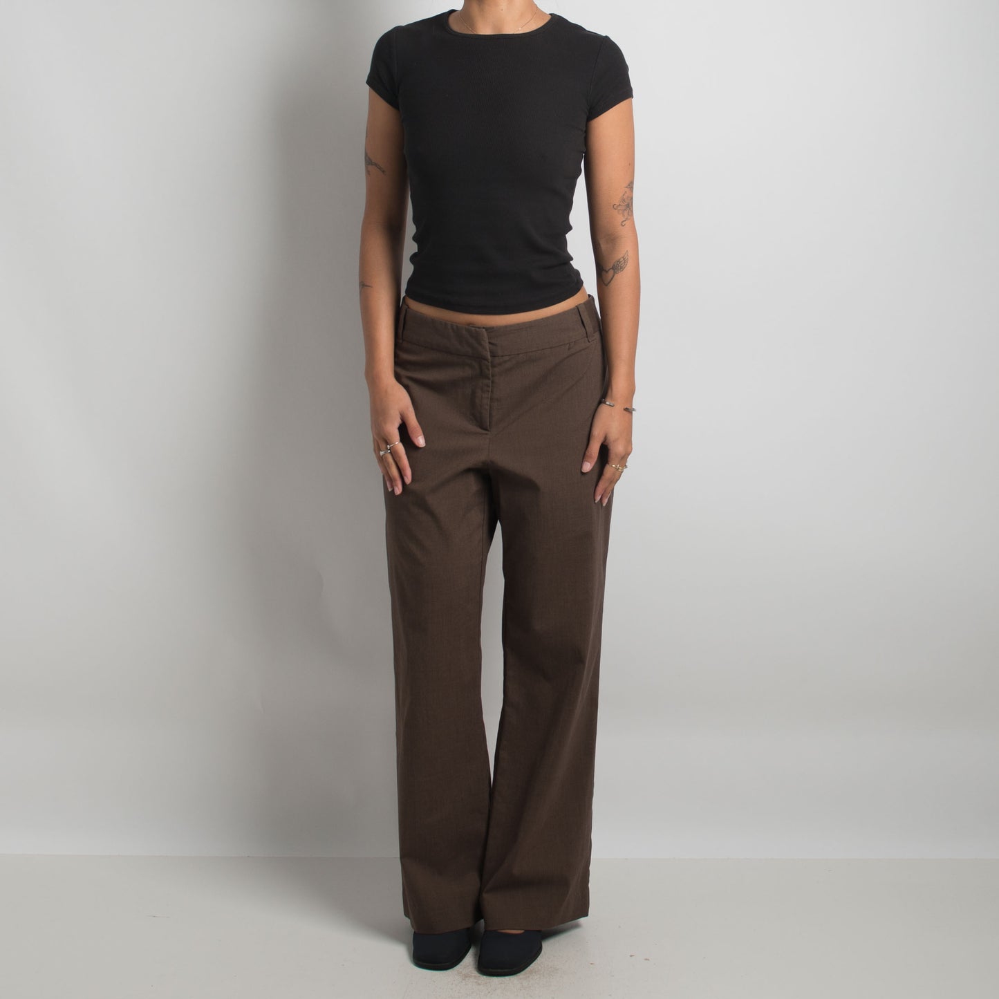 PANTALON BOOTCUT MARRON