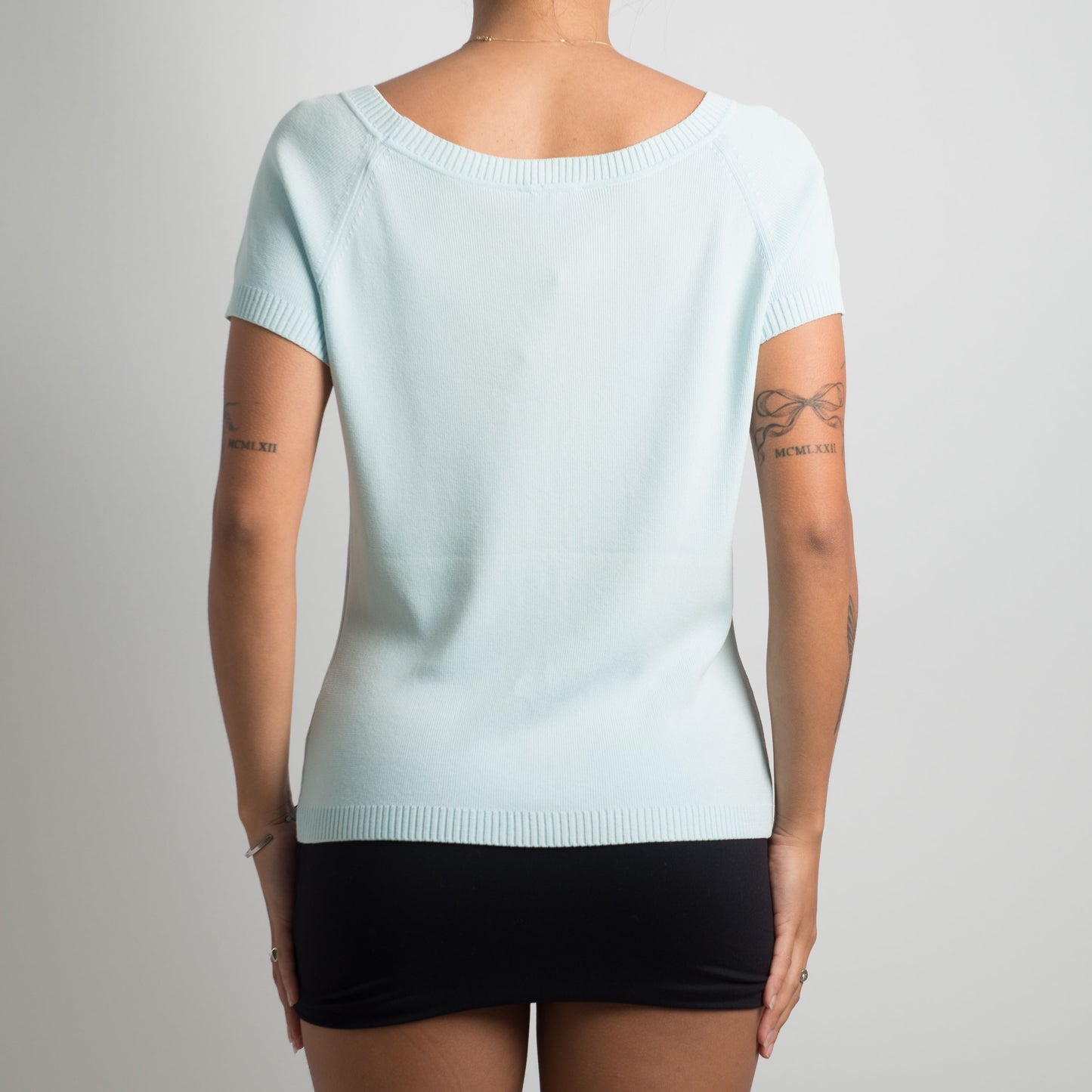 BABY BLUE KNIT TOP