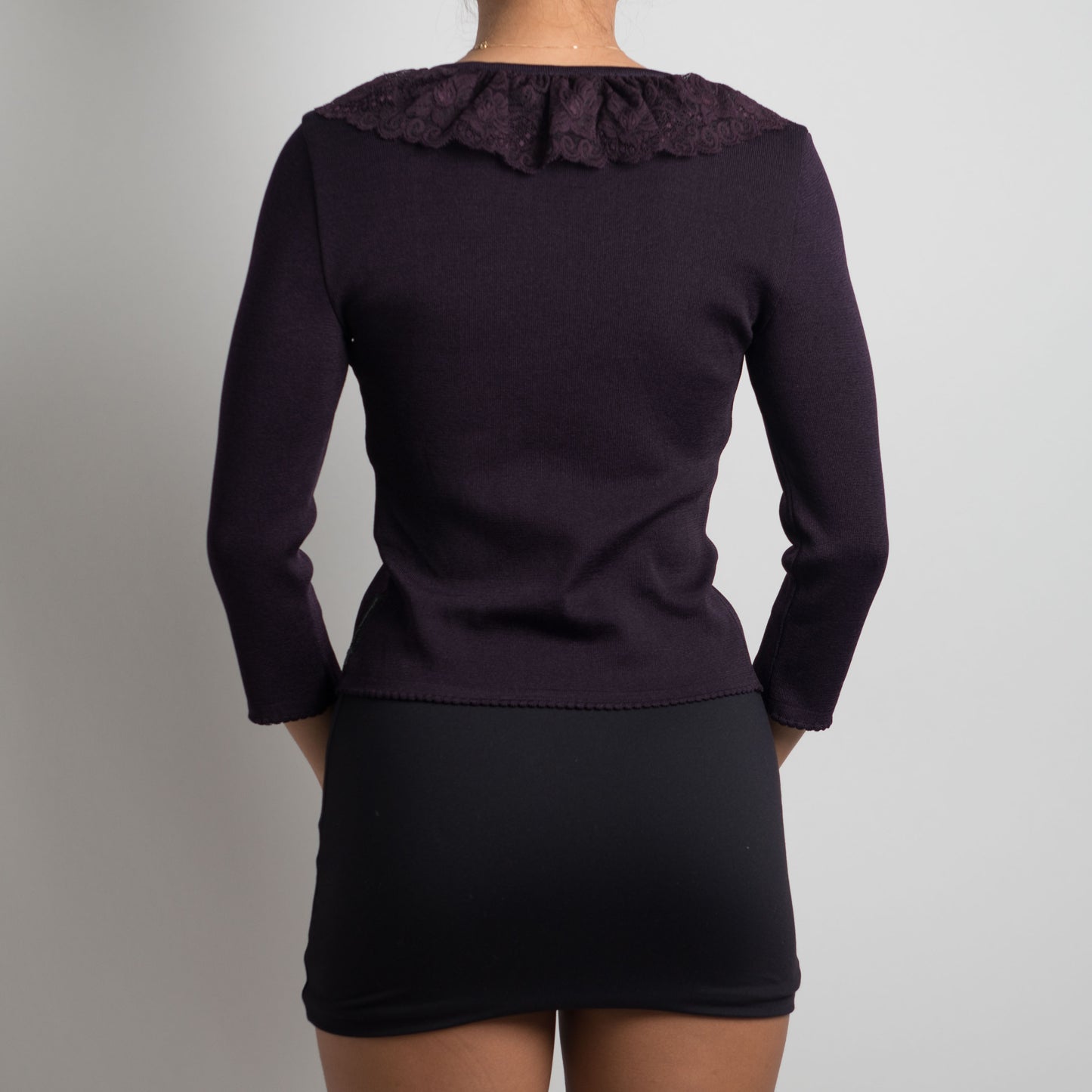 CARDIGAN VIOLET FONCÉ