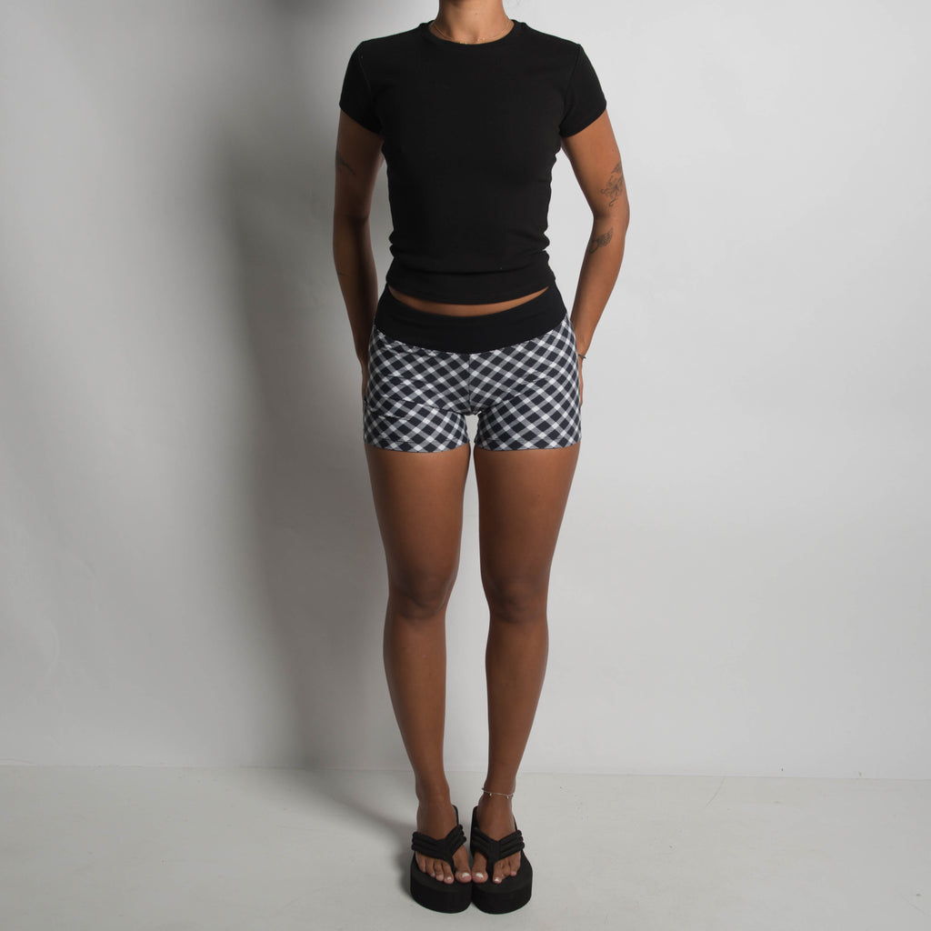 GINGHAM BIKE SHORTS