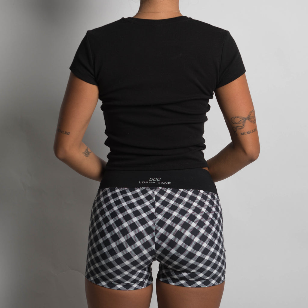 GINGHAM BIKE SHORTS