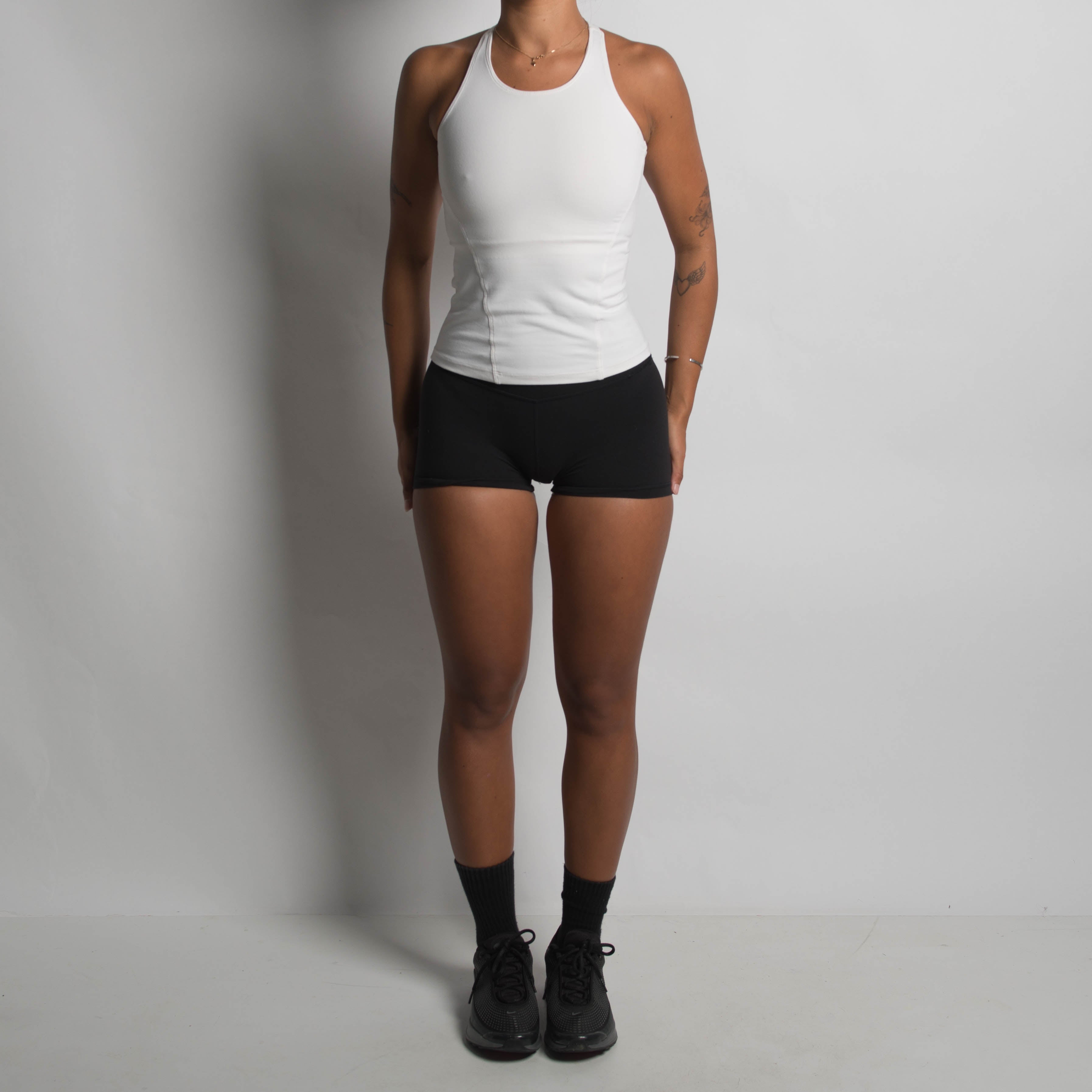 WHITE RACERBACK TANK TOP