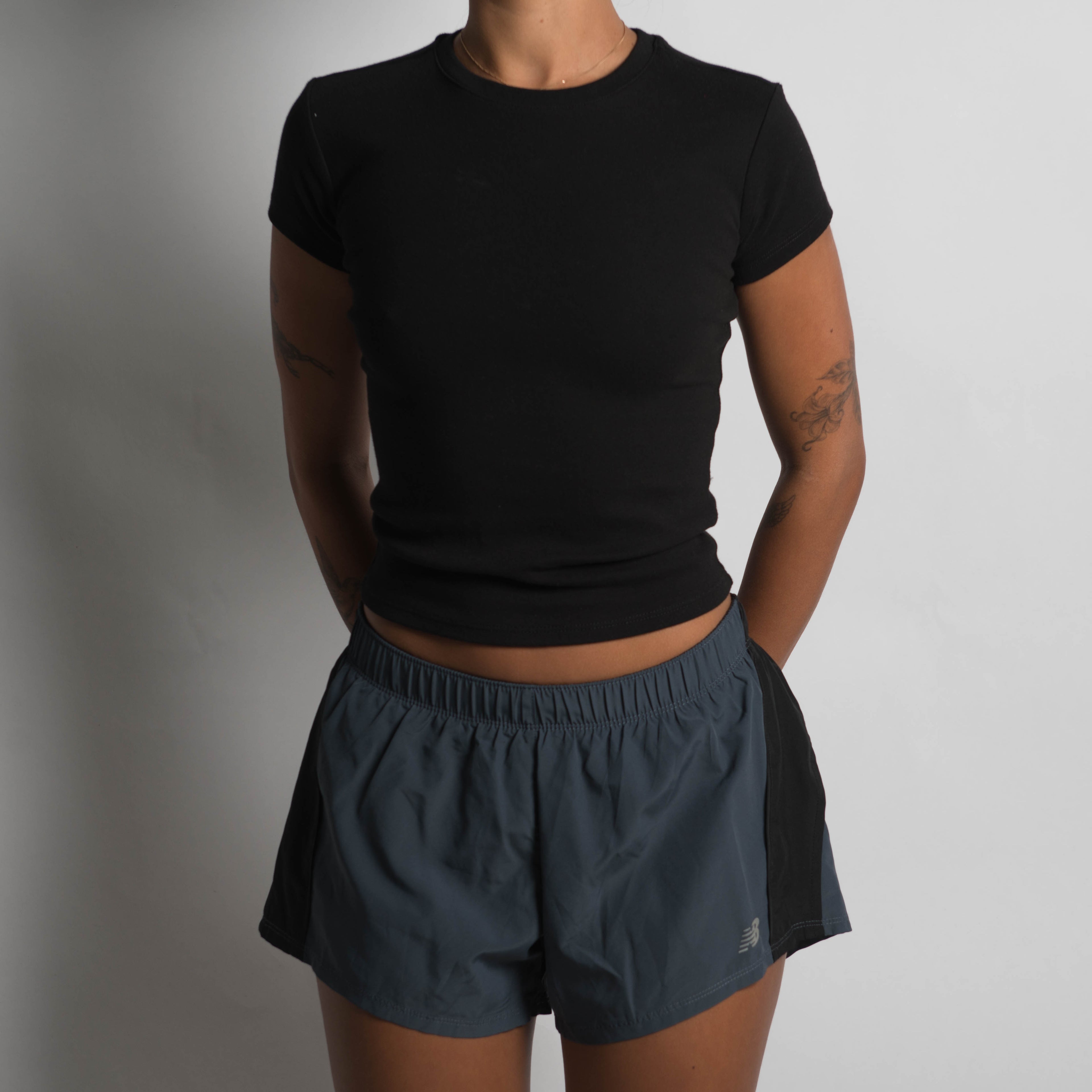 GREY BLUE ACTIVE SHORTS