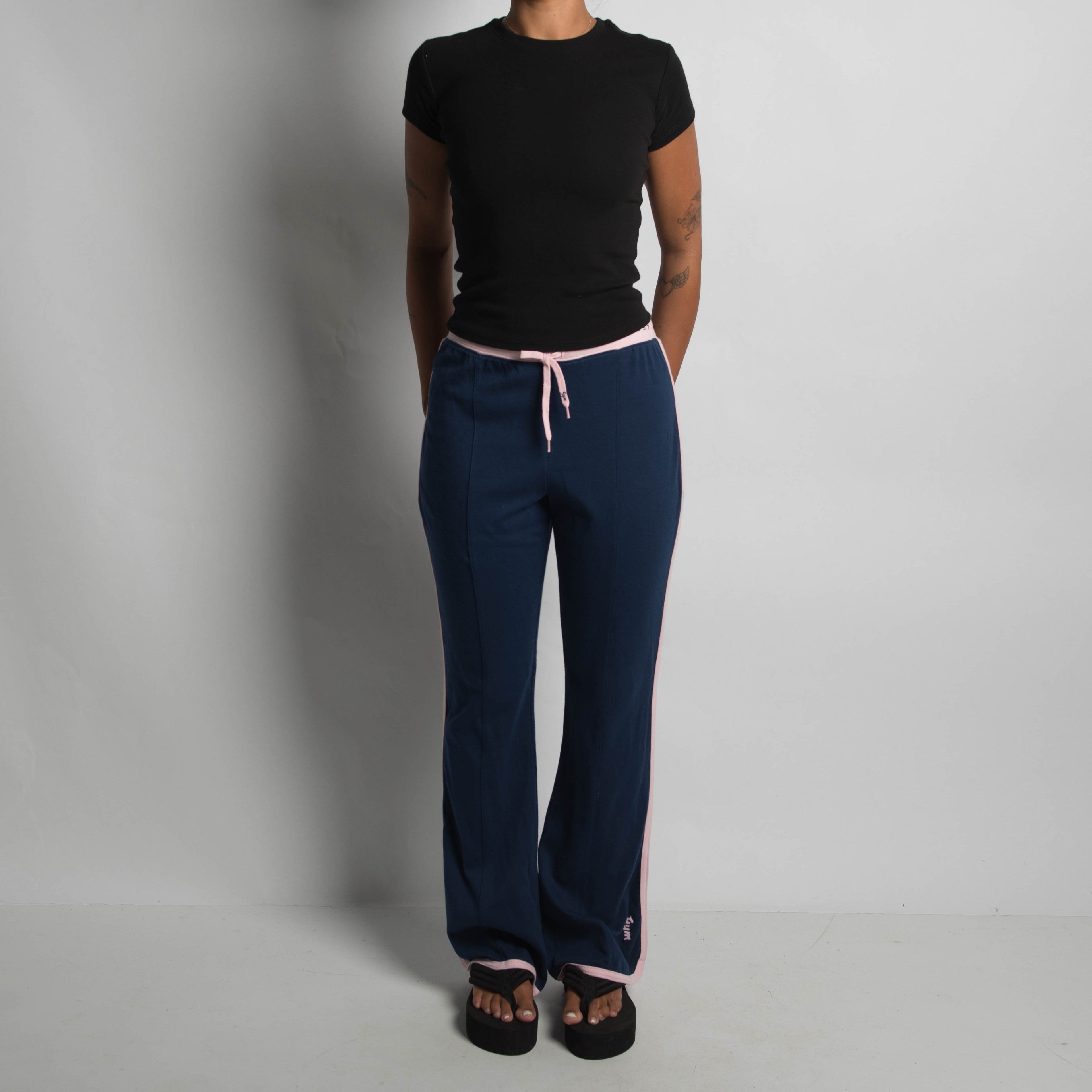 NAVY FLARED LOUNGE PANTS