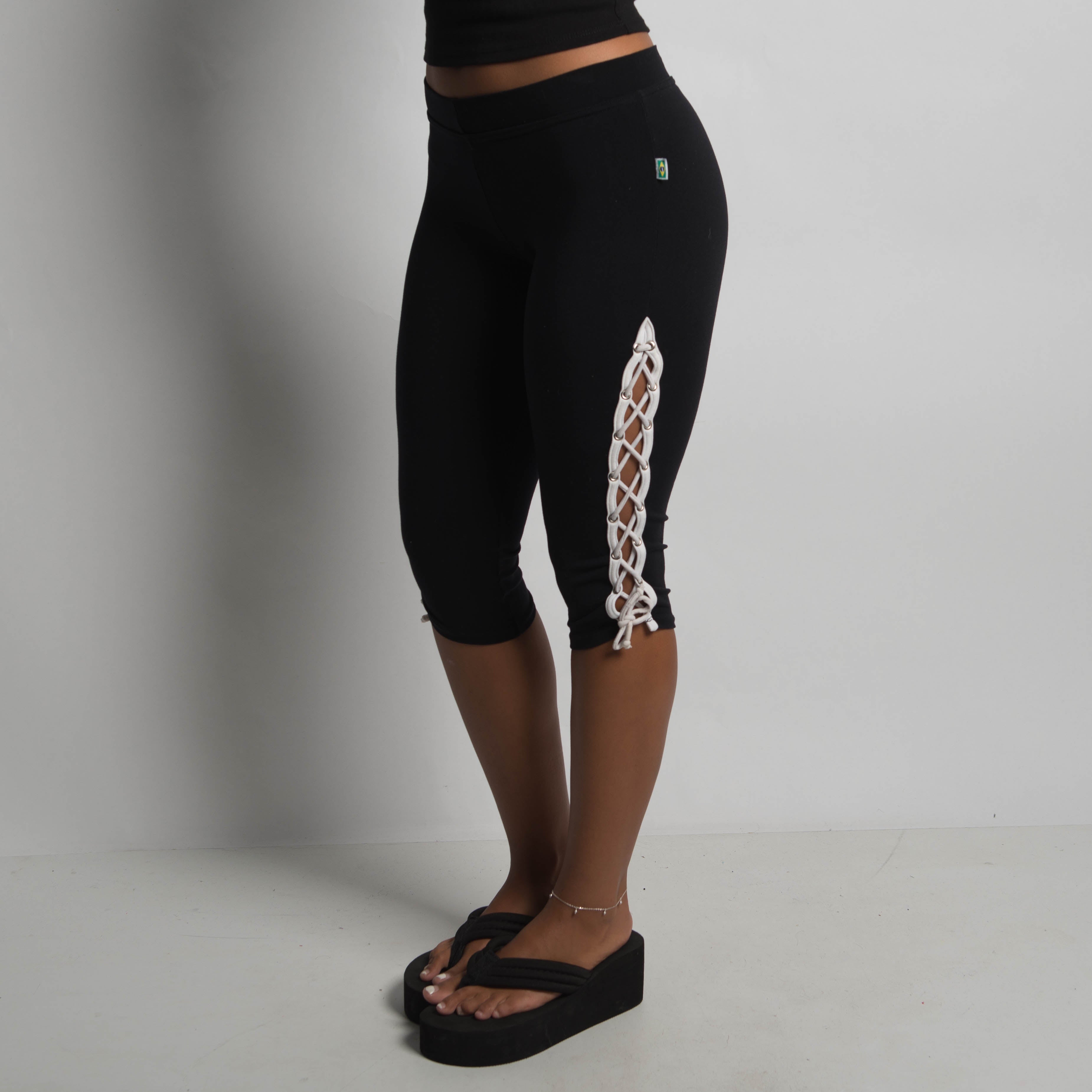 CONTRAST KNEE LENGTH TIGHTS