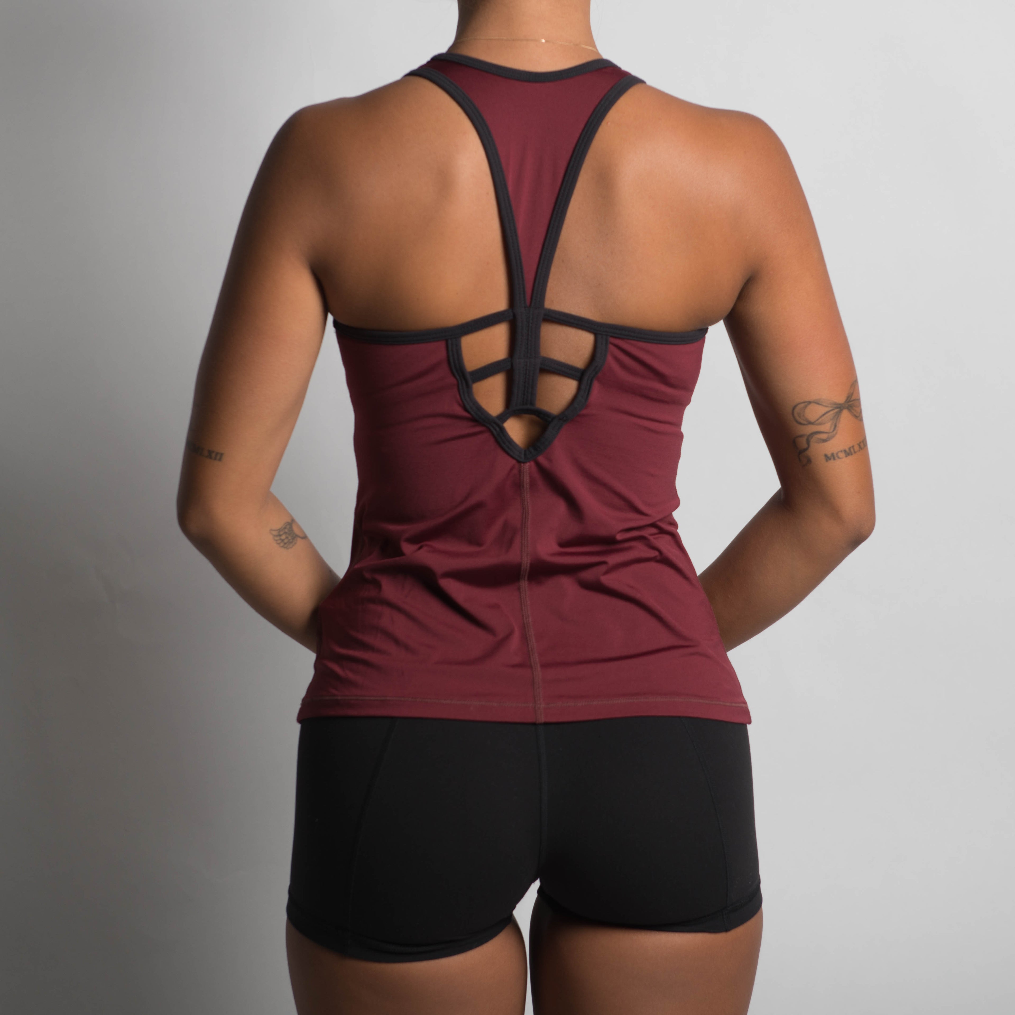 MAROON RACERBACK ACTIVE TOP