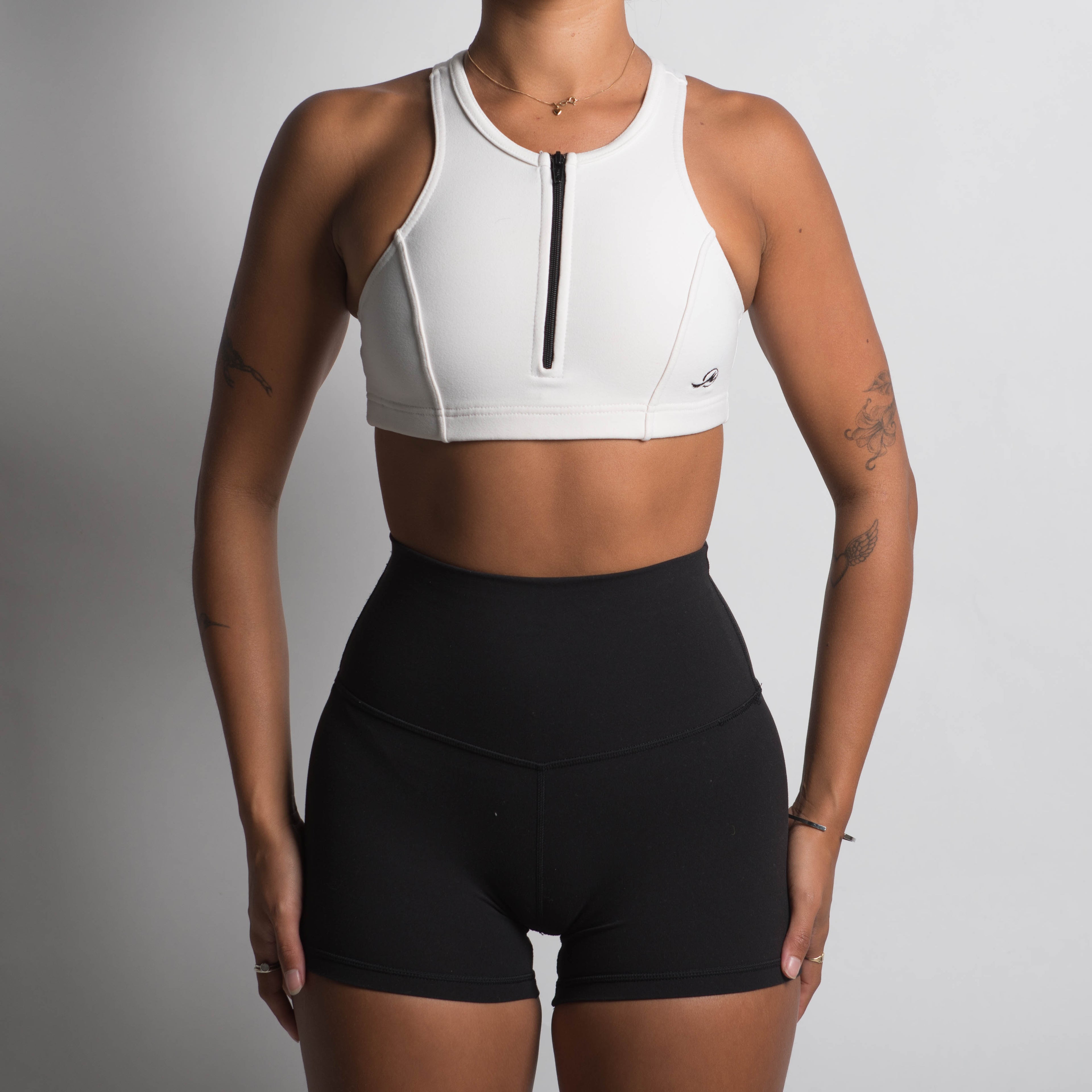 ZIP FRONT CROP TOP