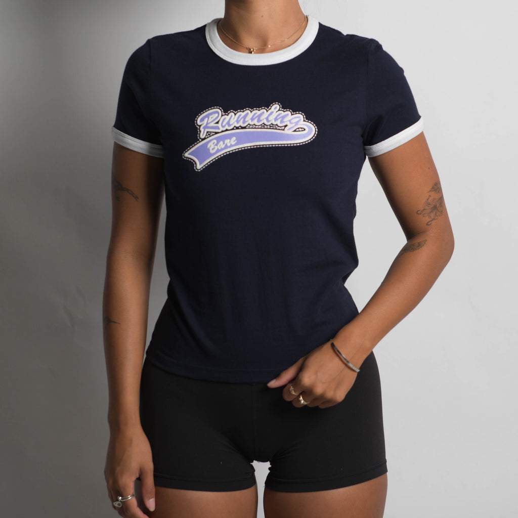 NAVY RINGER TSHIRT