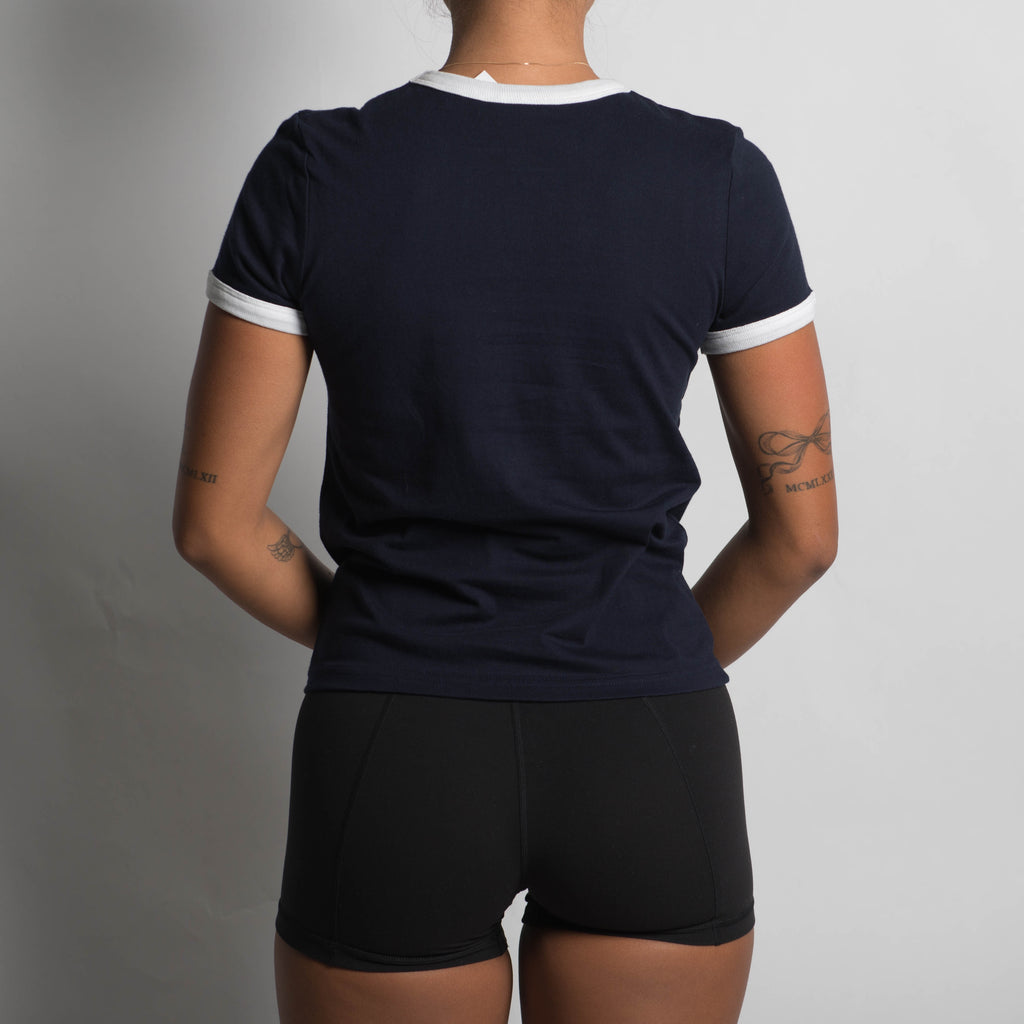 NAVY RINGER TSHIRT