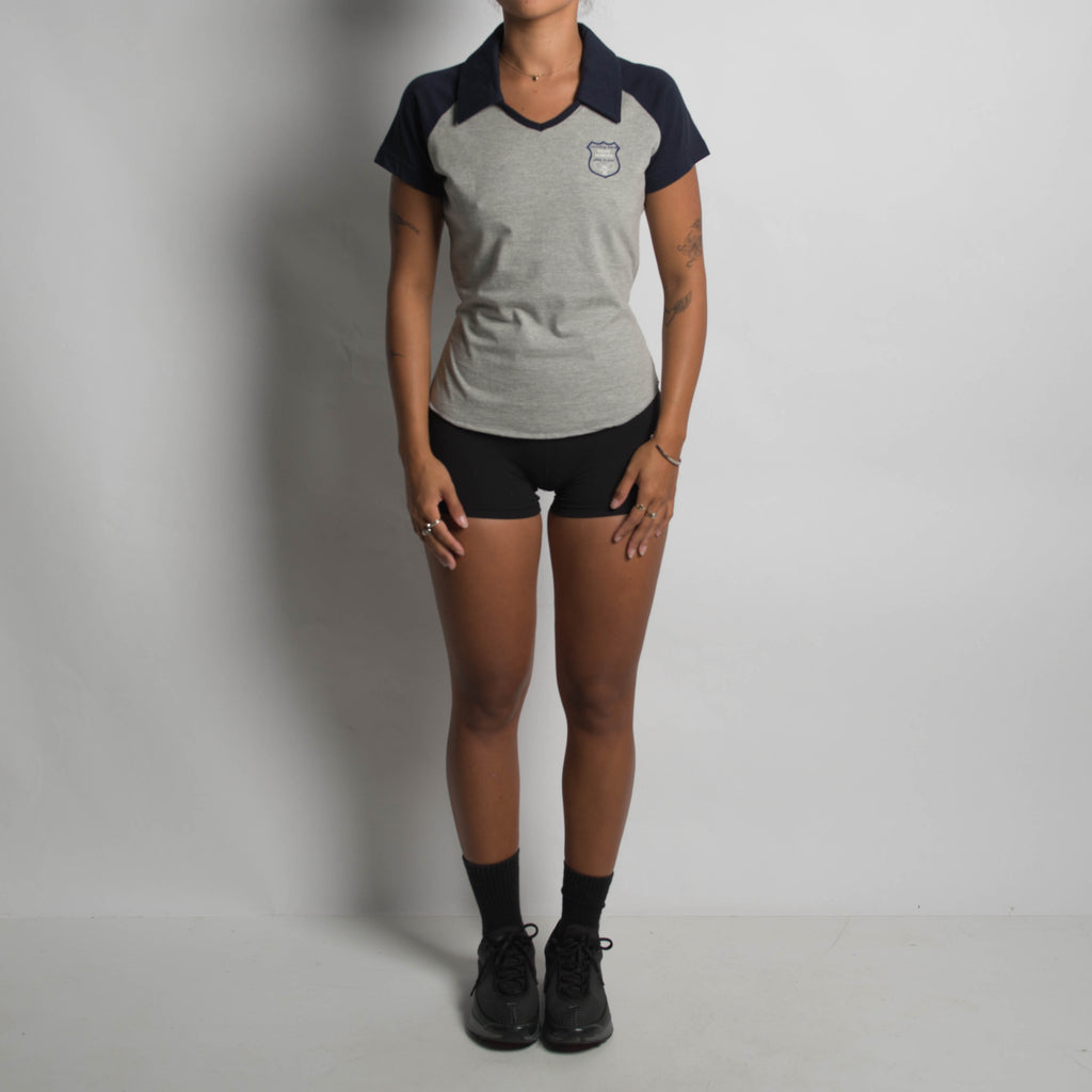 GREY RAGLAN POLO SHIRT