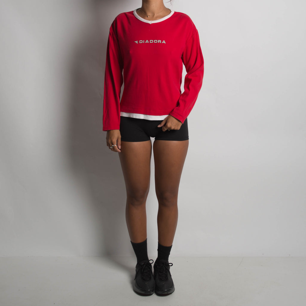 RED LONG SLEEVE TOP
