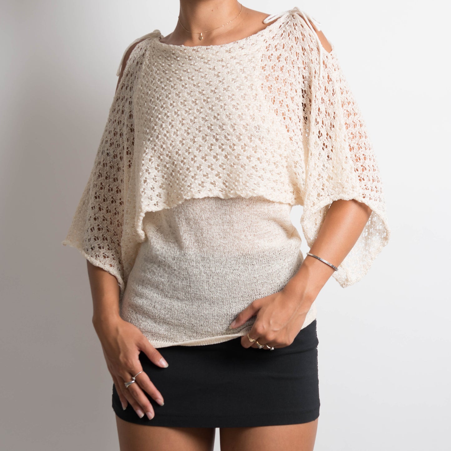 CREAM LAYERED TOP