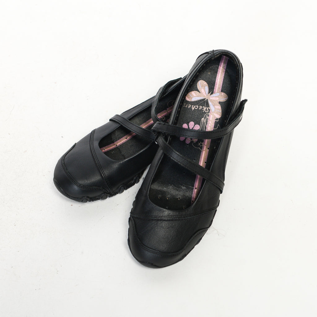 FAUX LEATHER MARY JANE FLATS