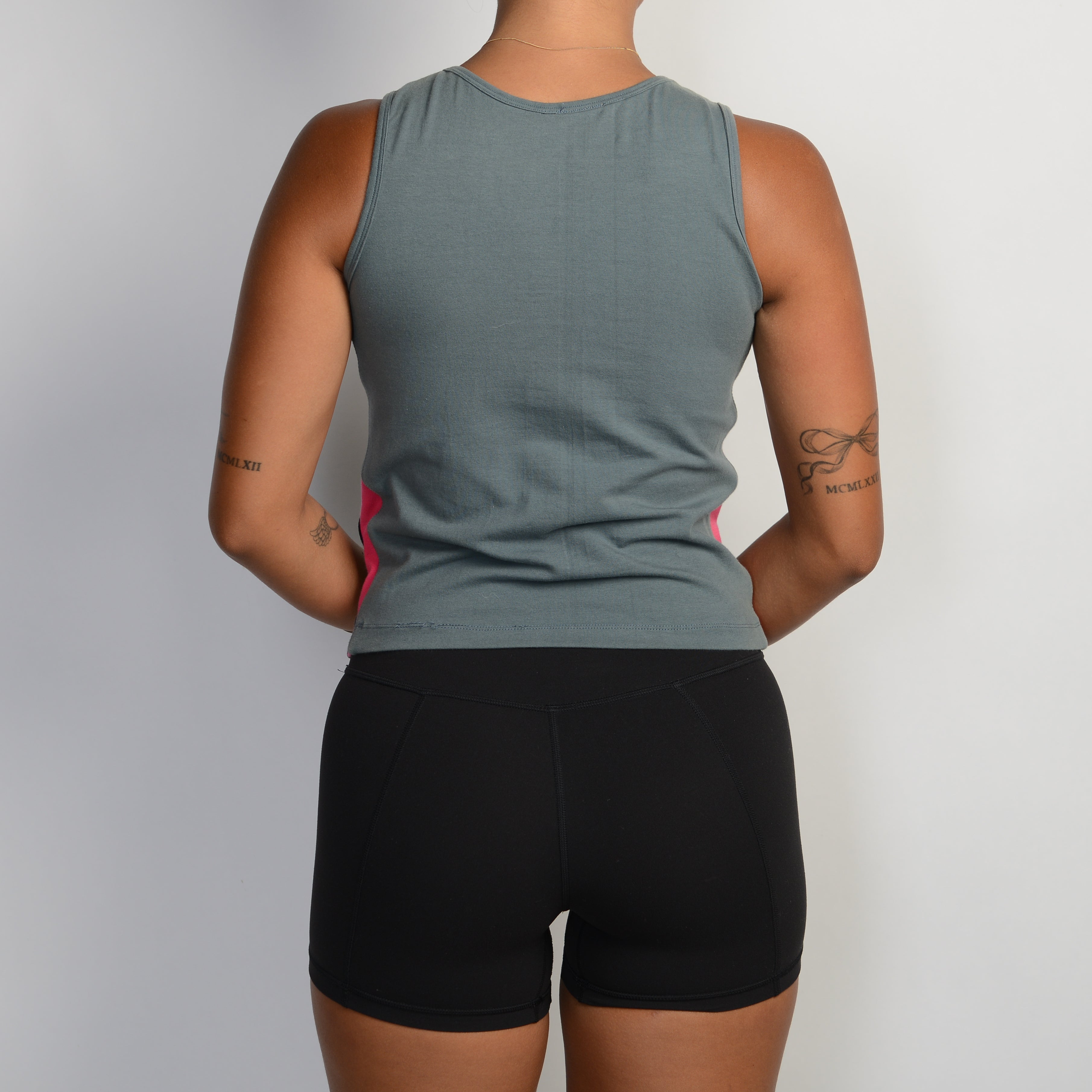GREY PANEL TANK TOP