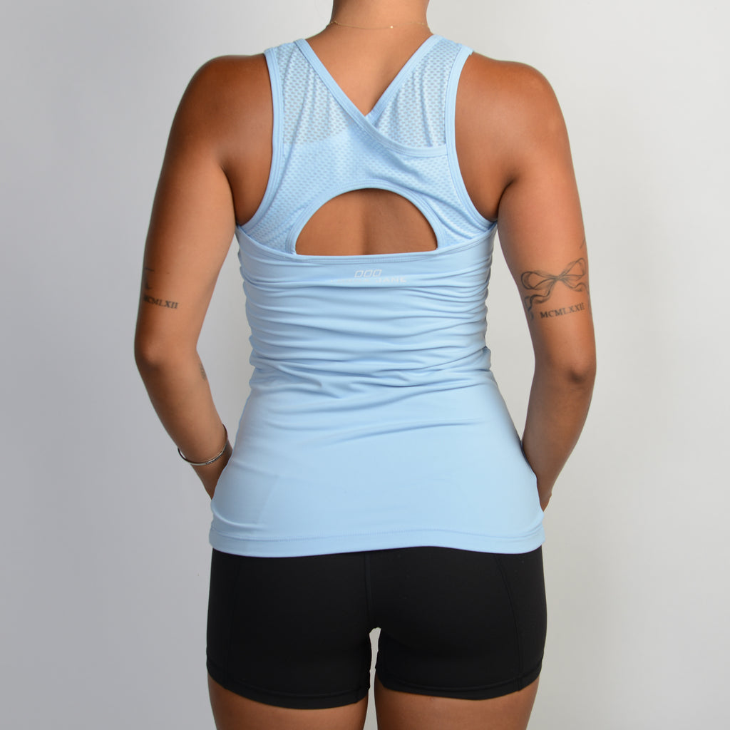 BLUE CUT OUT TANK TOP