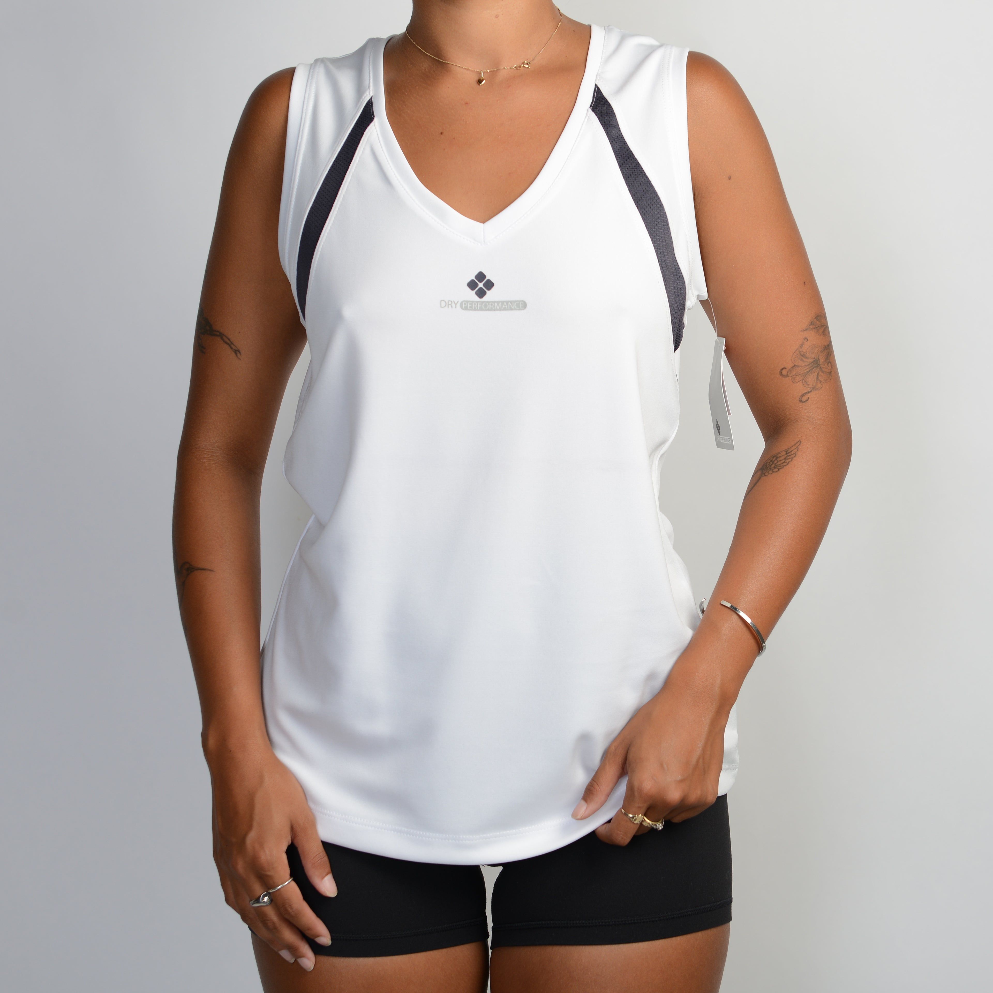 WHITE ACTIVE SINGLET