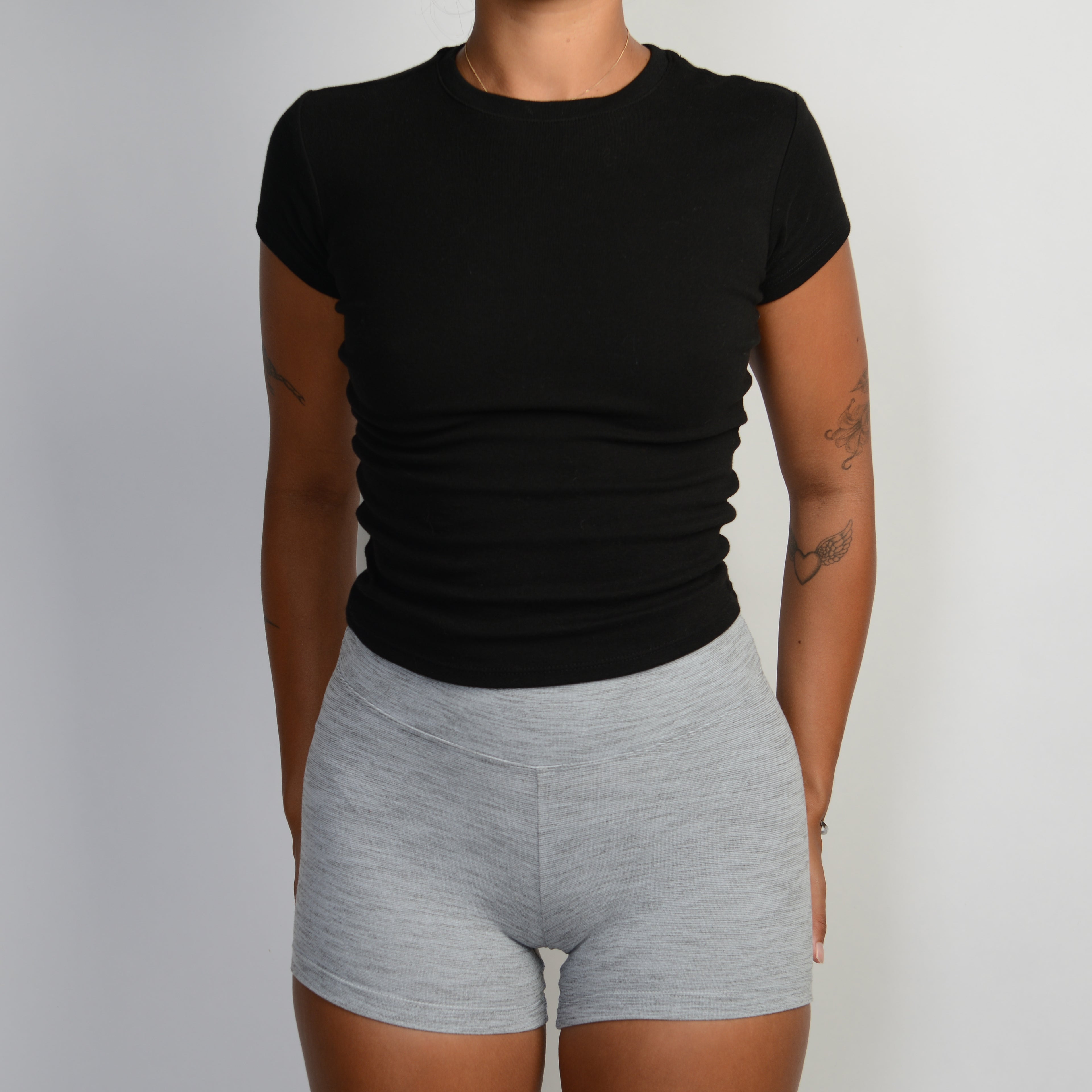 GREY MARLE BIKE SHORTS