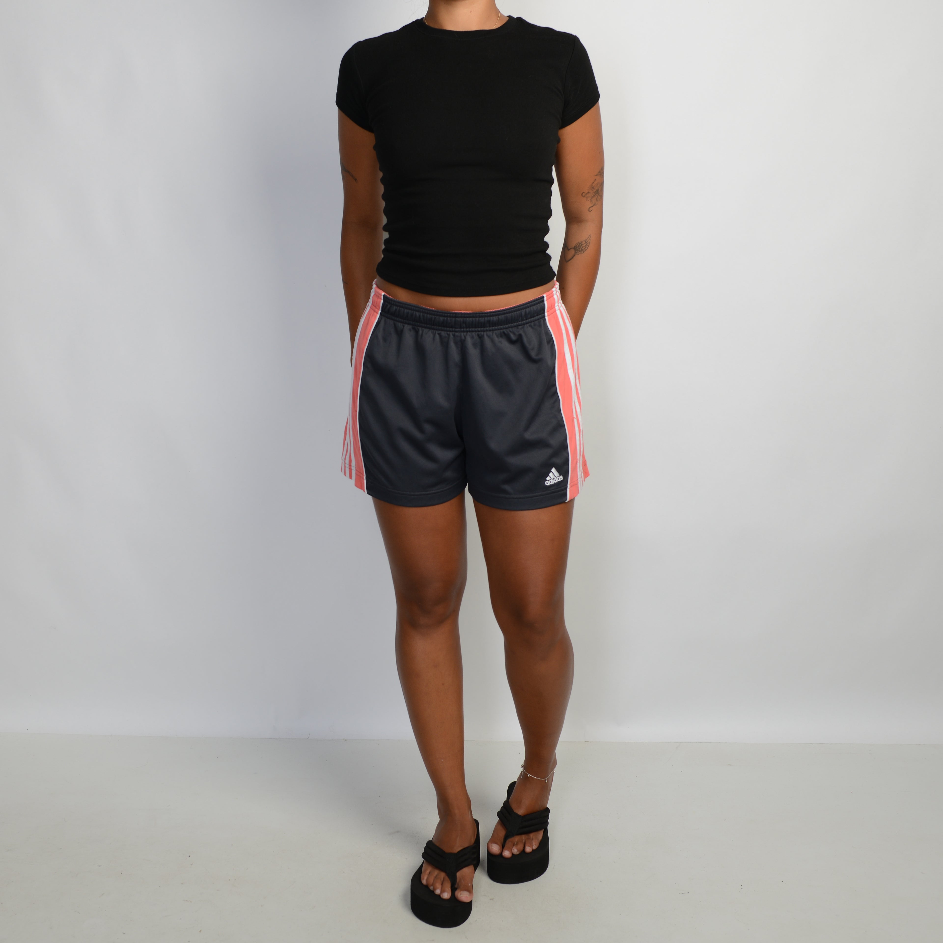 CORAL TRIM ADIDAS SHORTS