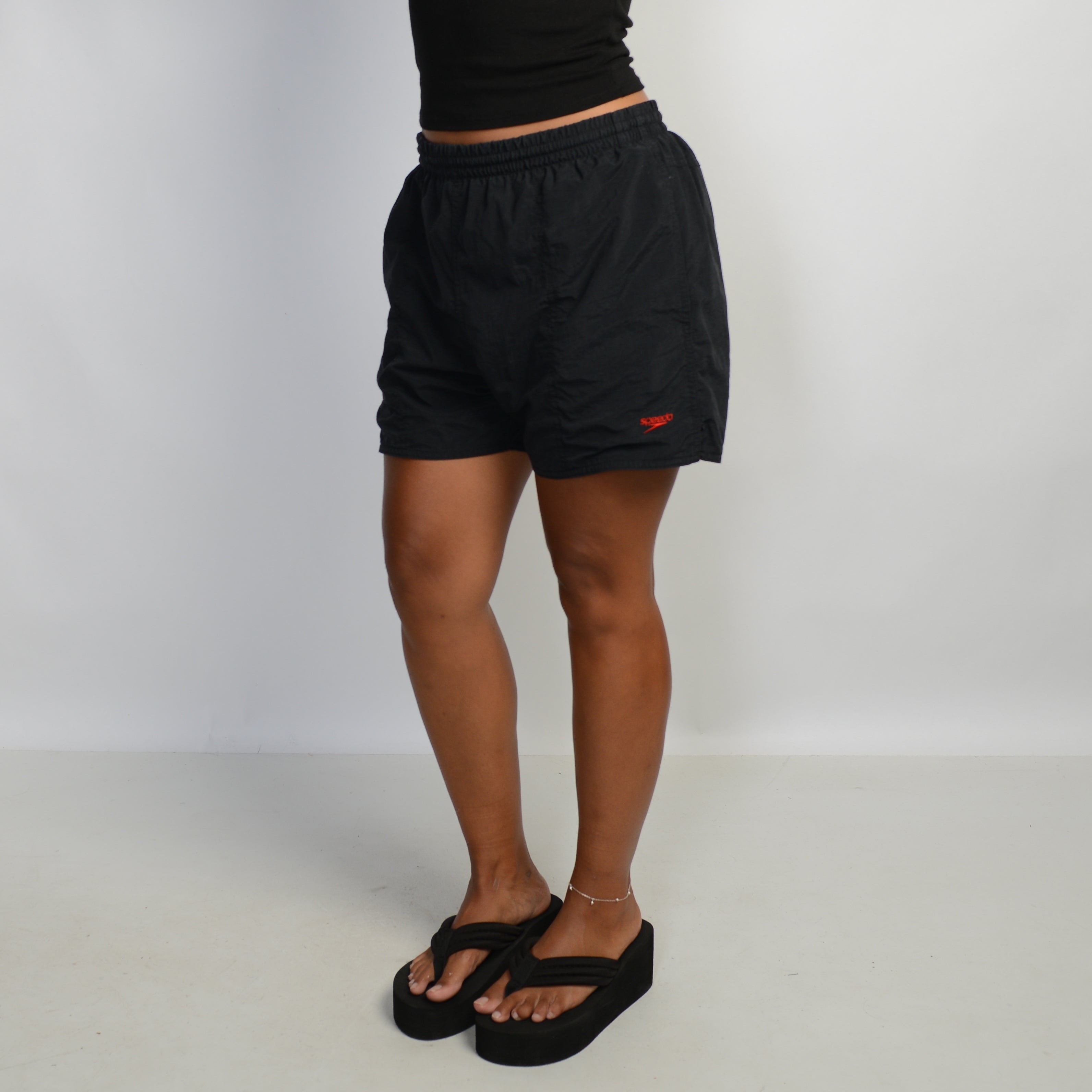 BLACK NYLON SHORTS
