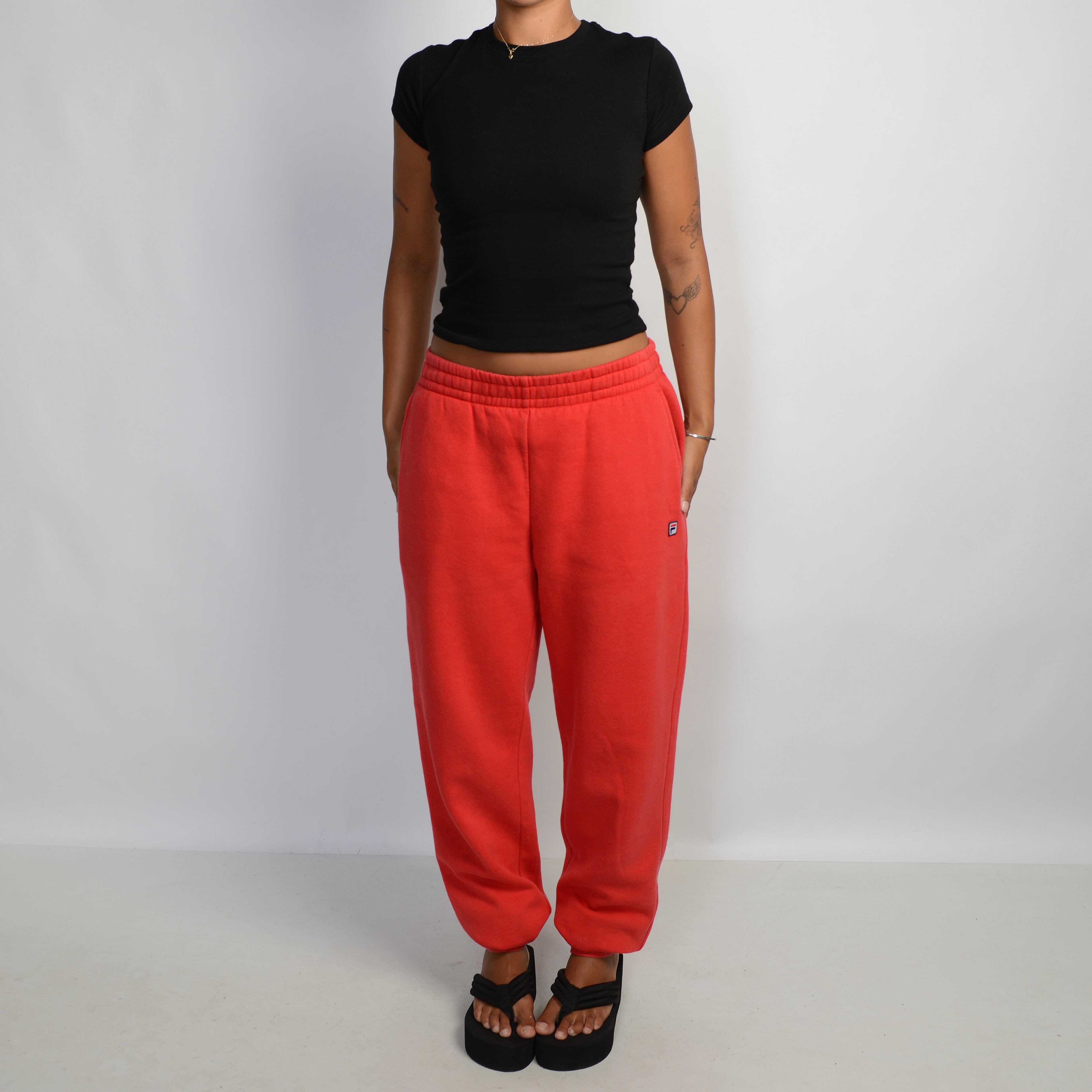 RED FLEECE SWEATPANTS