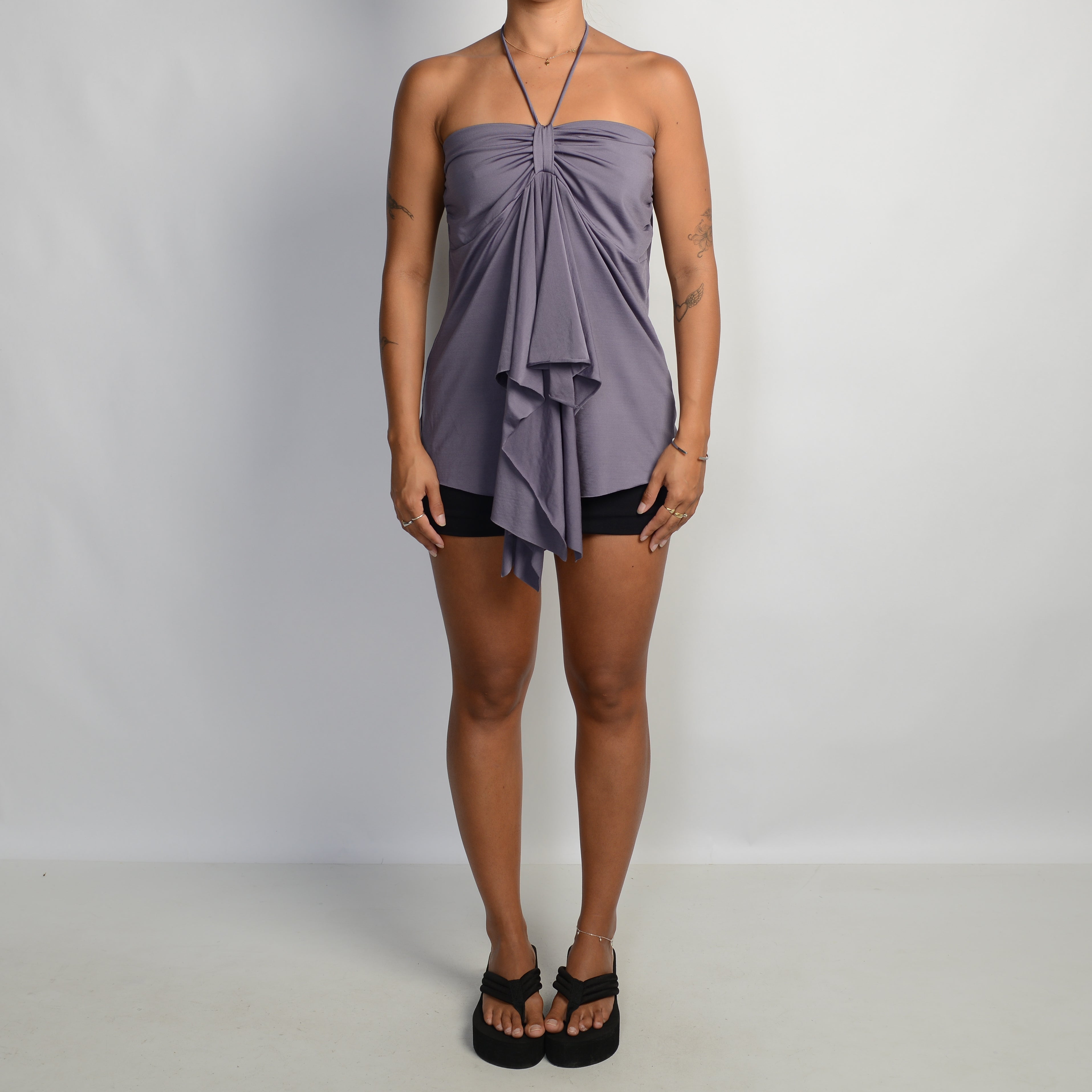 PURPLE HALTER TOP