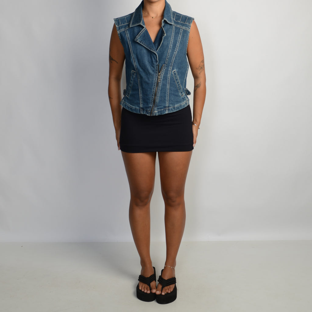 DENIM MOTORCYCLE VEST