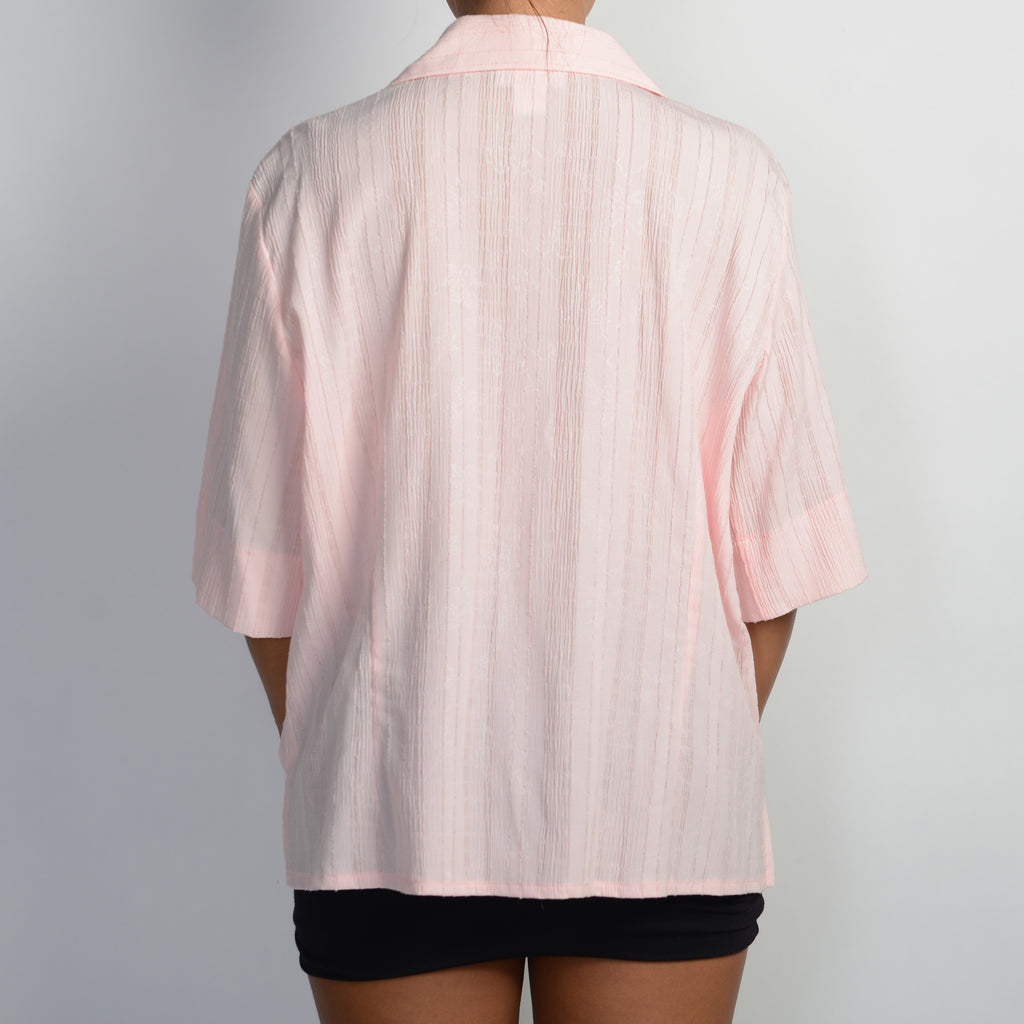 PINK BUTTON UP TOP