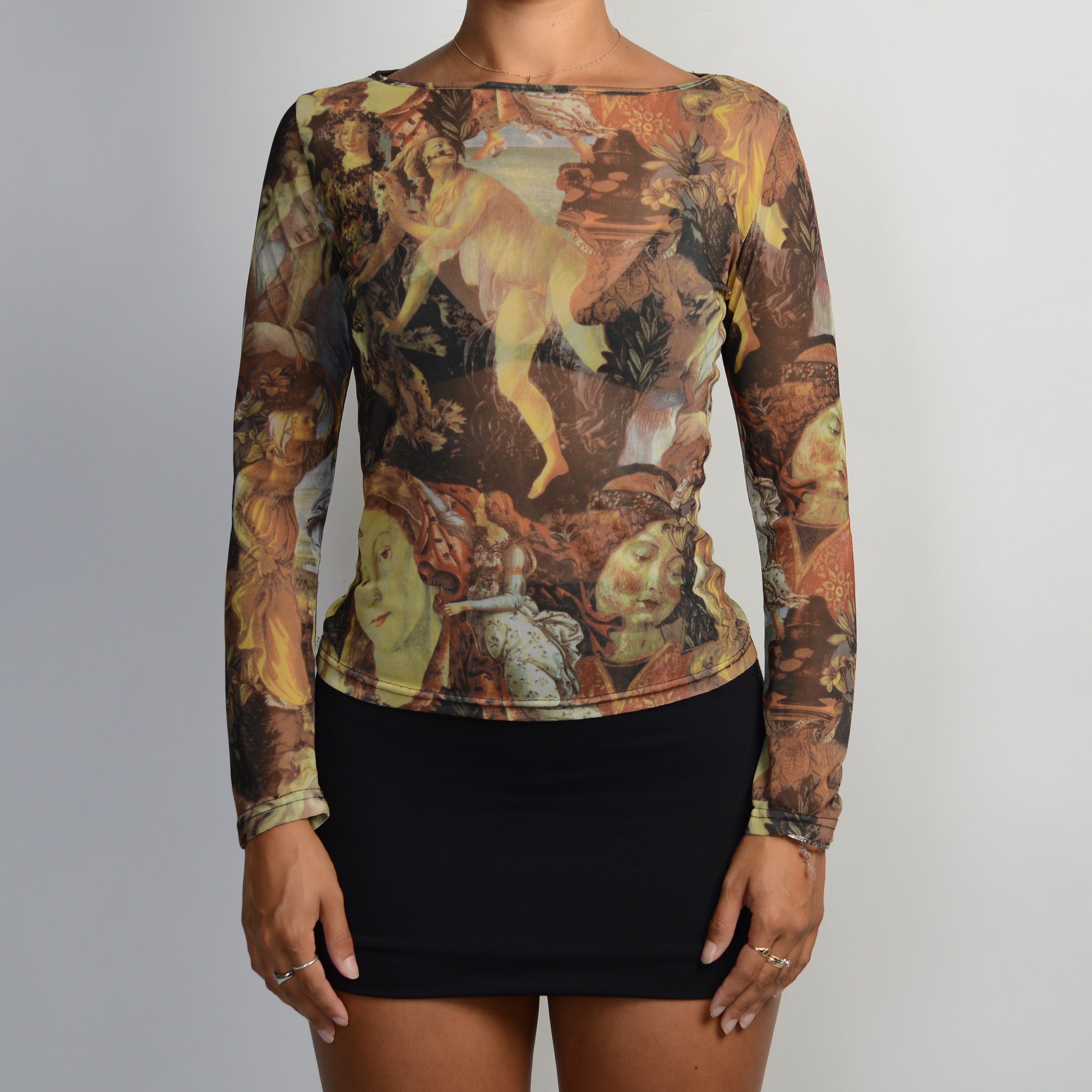 MESH LONG SLEEVE TOP