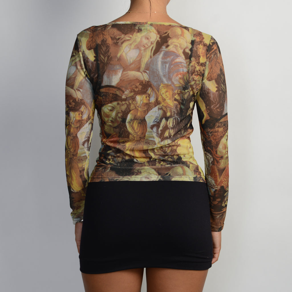 MESH LONG SLEEVE TOP