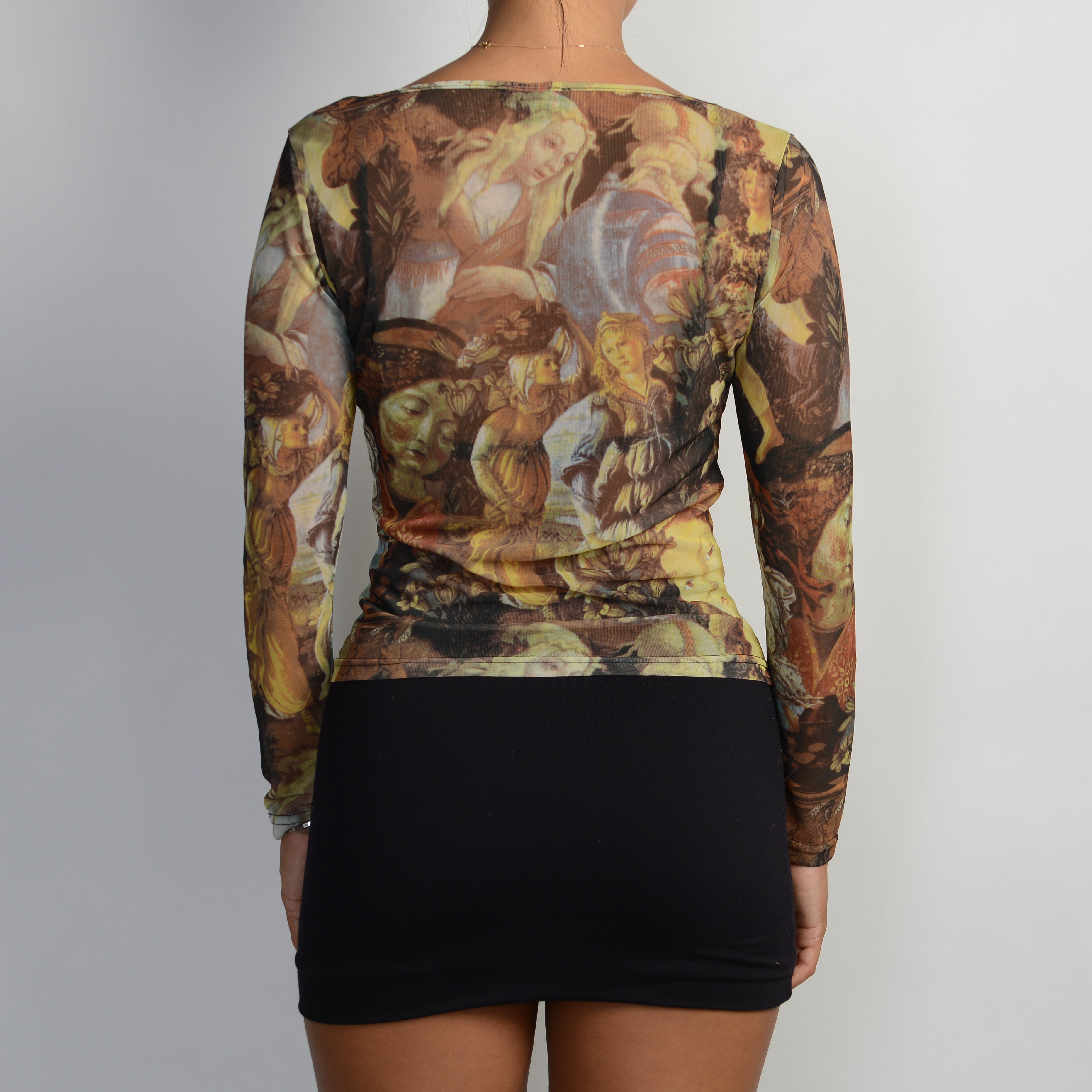 MESH LONG SLEEVE TOP