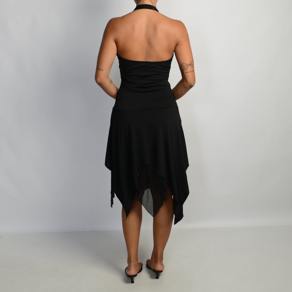BLACK ASYMMETRIC DRESS