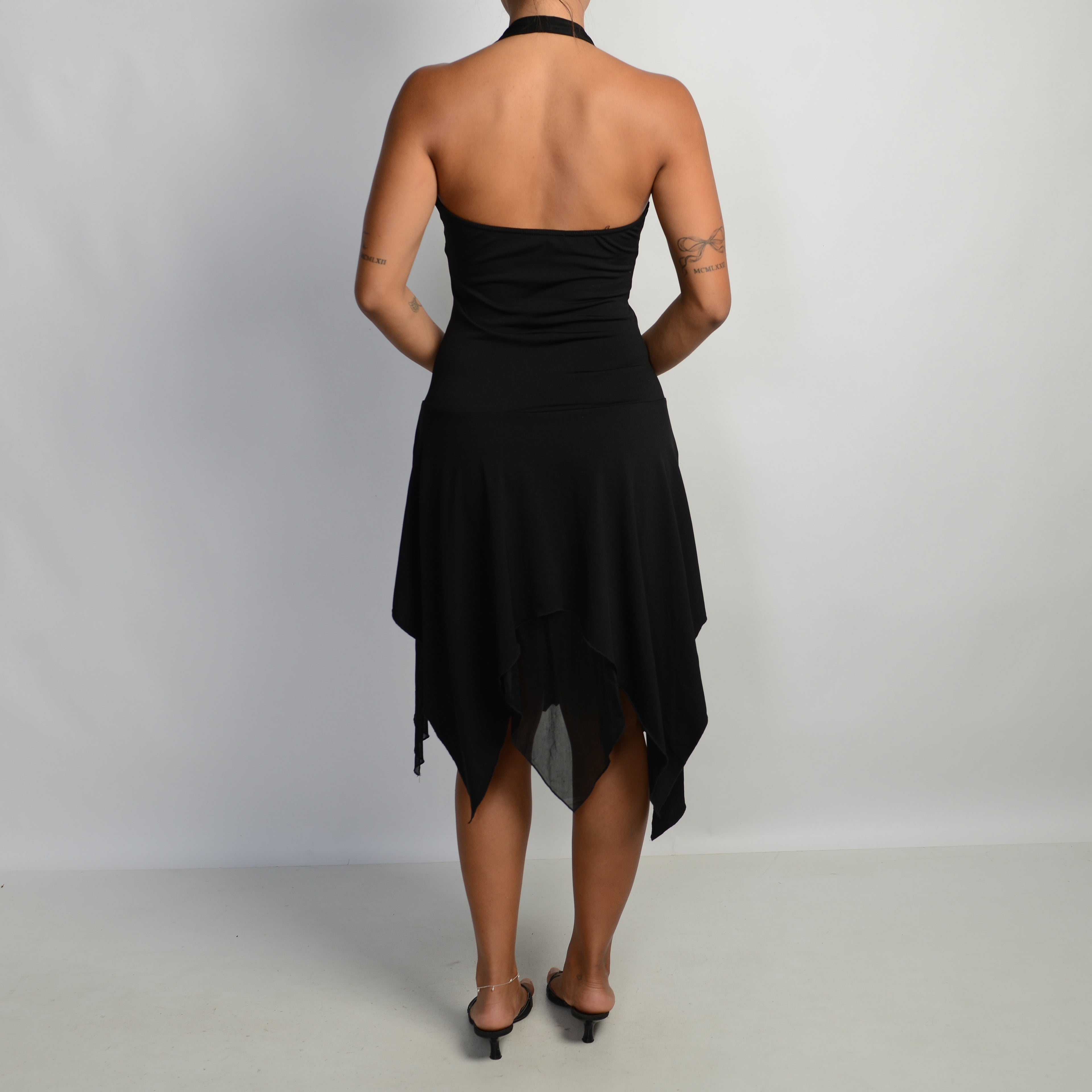 BLACK ASYMMETRIC DRESS