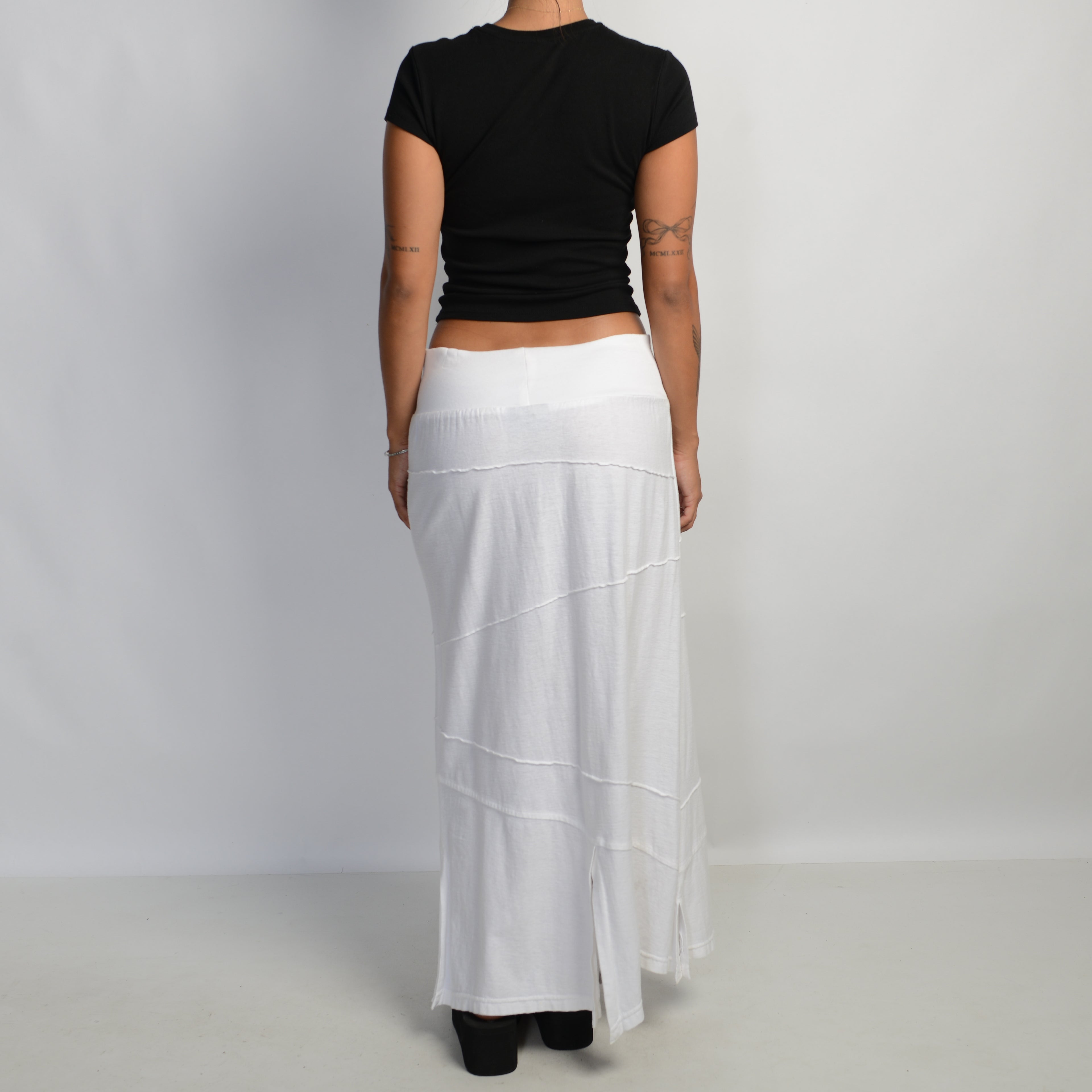 WHITE MAXI SKIRT